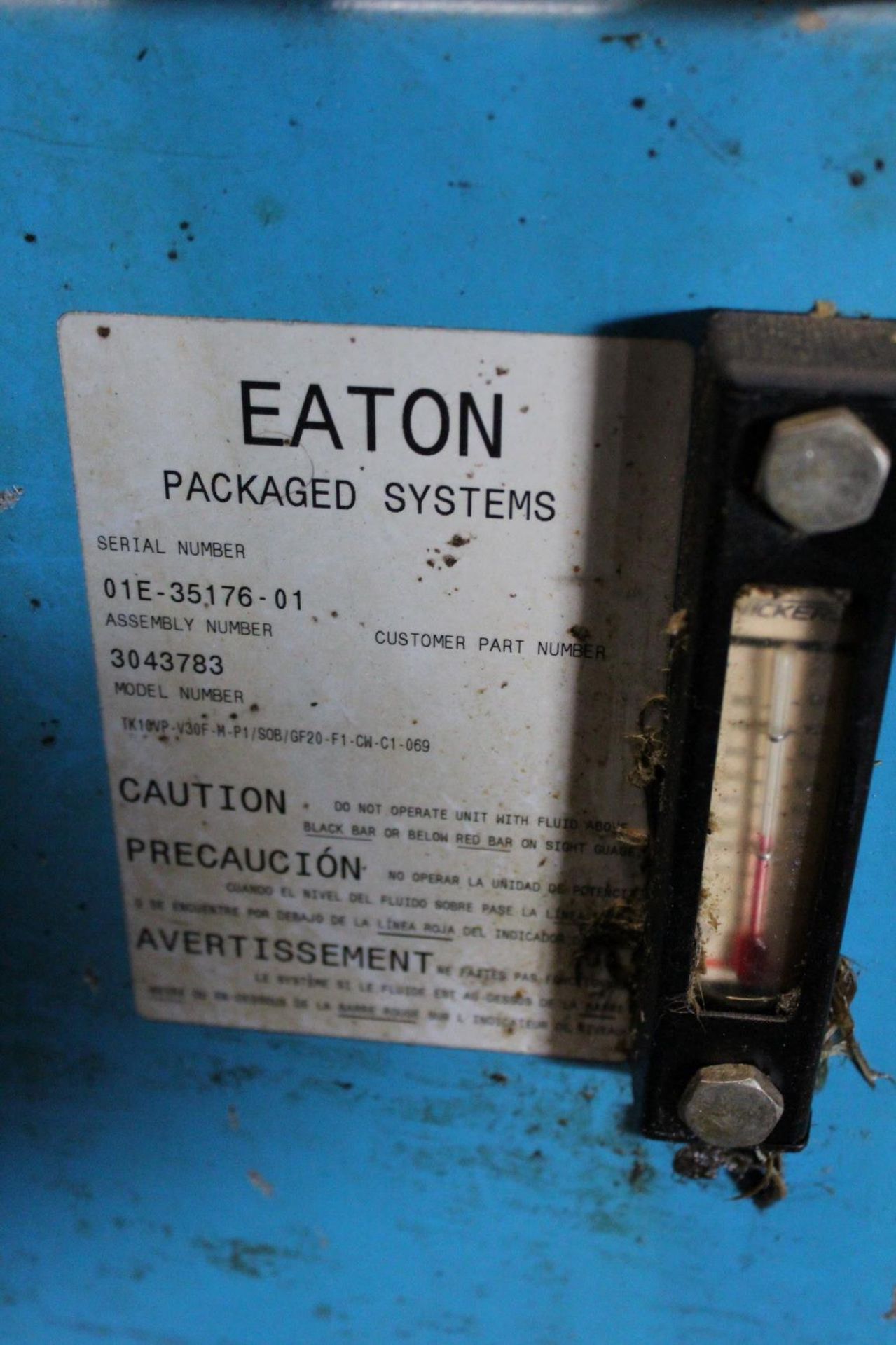 Vickers Eaton Packaged System, Model # 3043783, Serial# 01E-35176-01, Item# mtlvickeps76-01, Located - Image 3 of 4