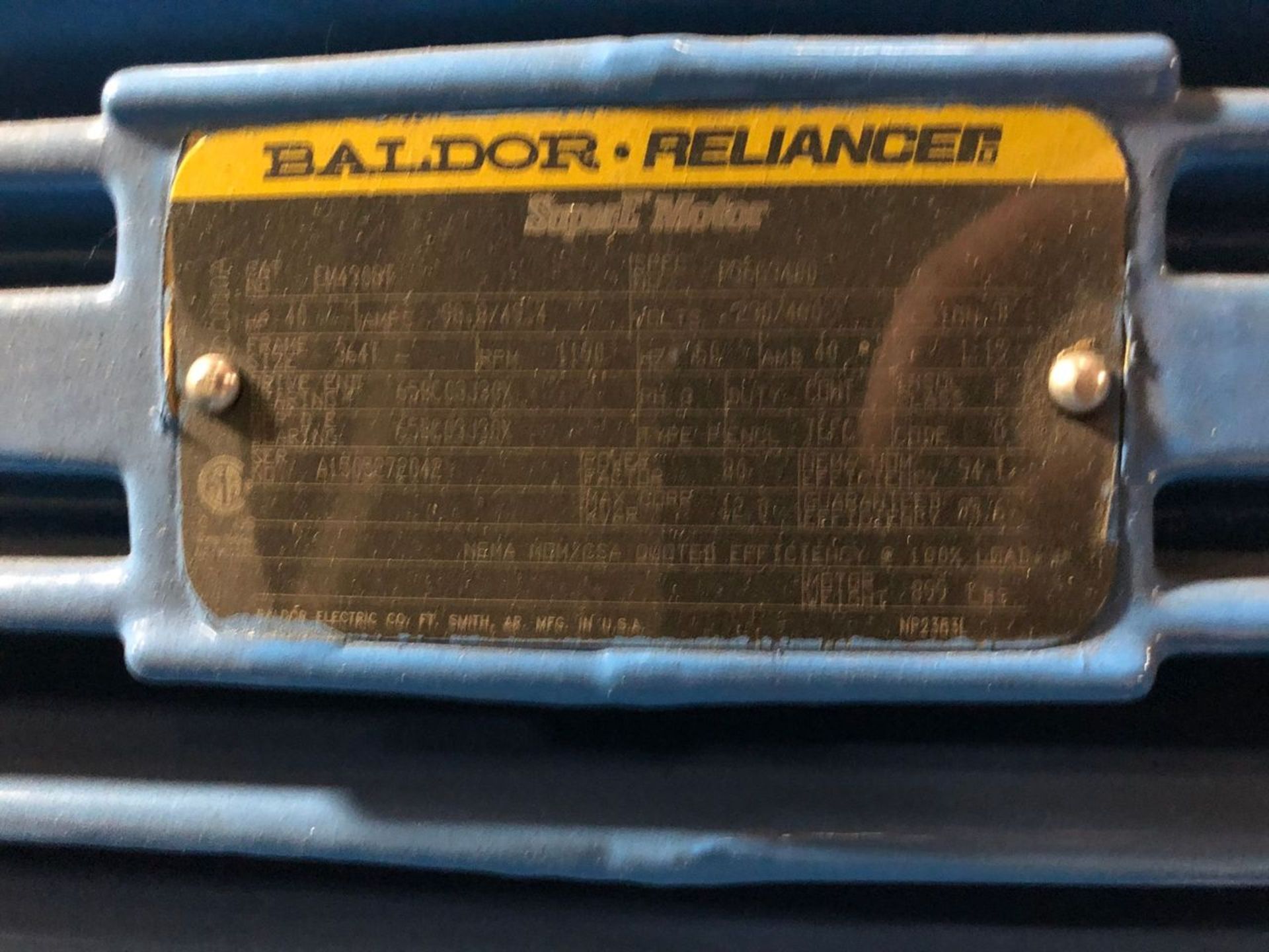 Baldor SuperE 40 HP Motor & Paco Pump - Image 3 of 3