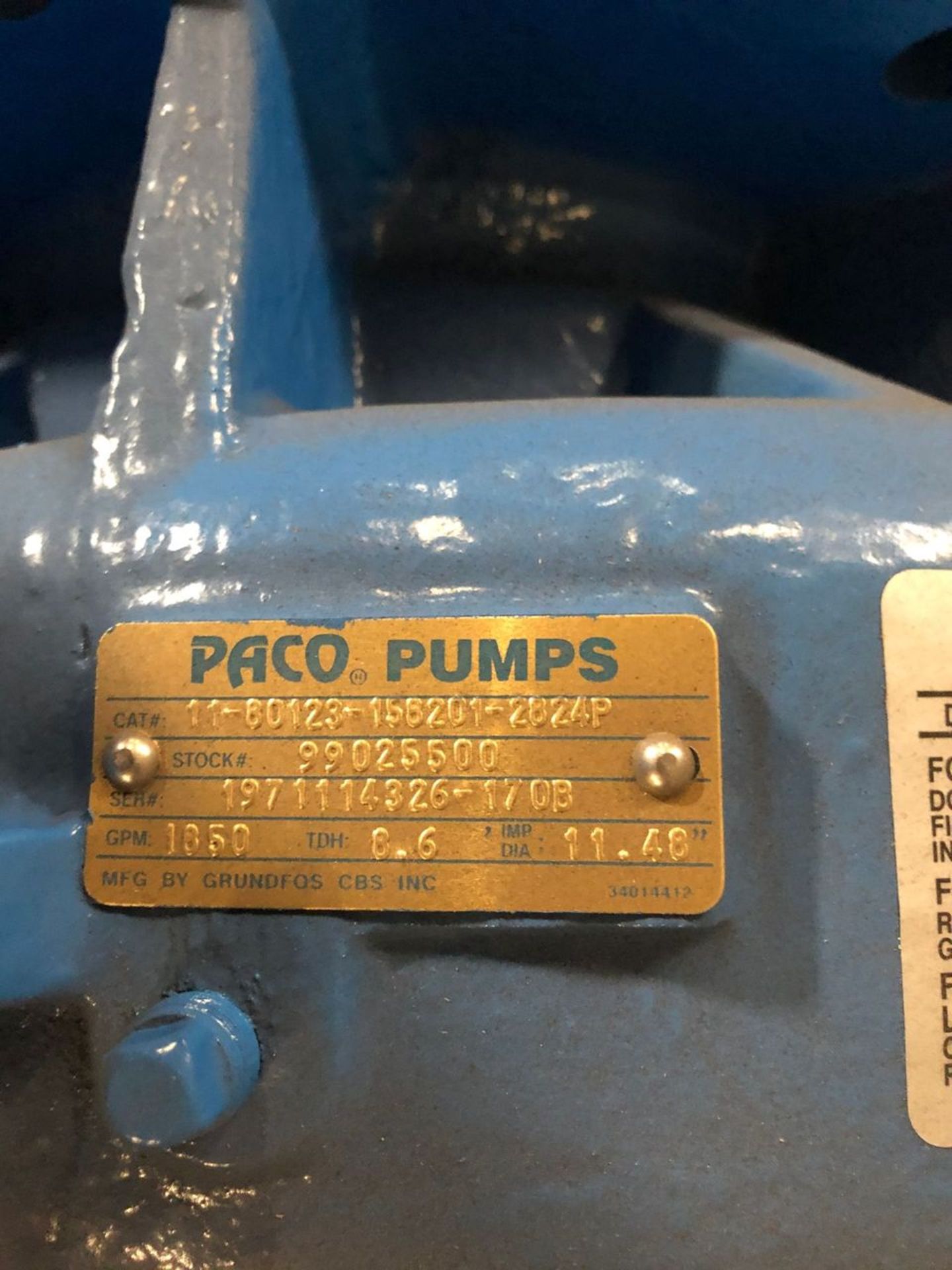 Baldor SuperE 75 HP Motor & Paco Pump - Image 3 of 4