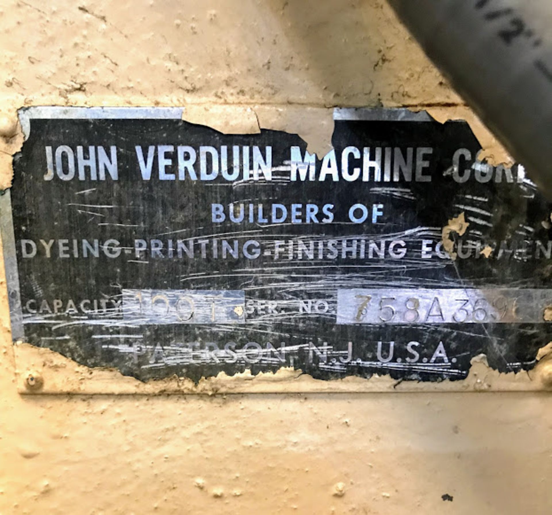 John Verduin Dying Printing Finishing Machine, Model# Calender, Serial# 758A3696, Rigging Fee $250 - Image 15 of 20