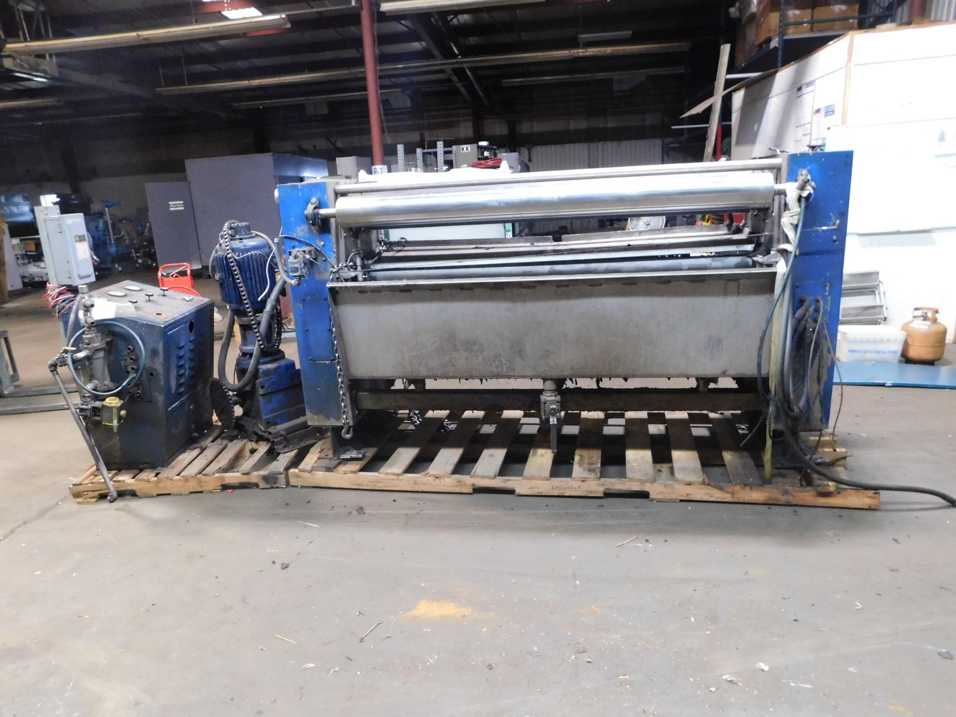 Kuster Pad, Working Width 80" 60hz, 20hp, 1770 rpm, 460 volts, 62 amps,  rubber to rubber rolls,