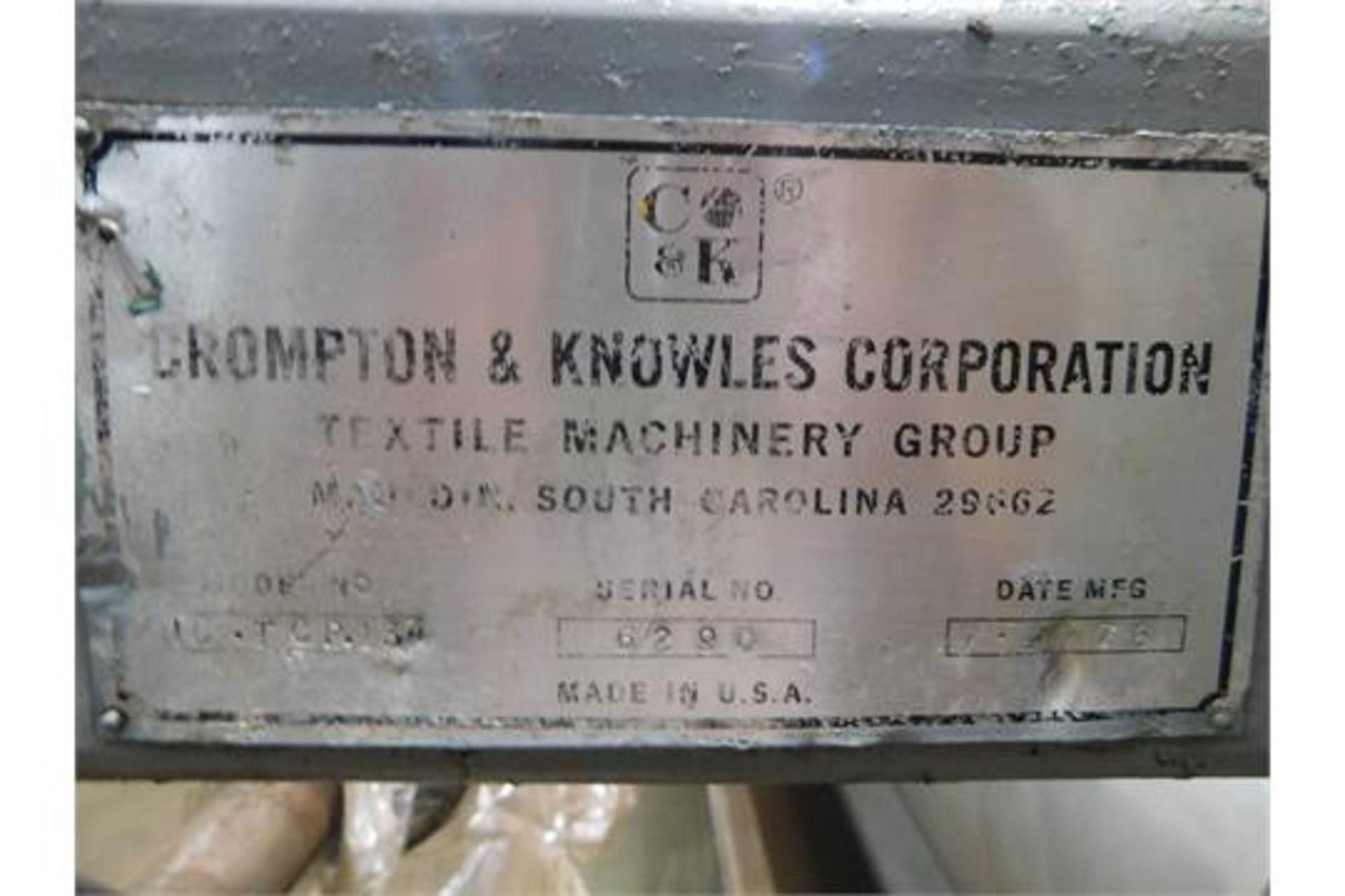 Crompton & Knowles 2 Roll Pad Machine, MFG # 76, serial # 6290, Model: 10TCP134, Length: 132" Steel - Image 6 of 10