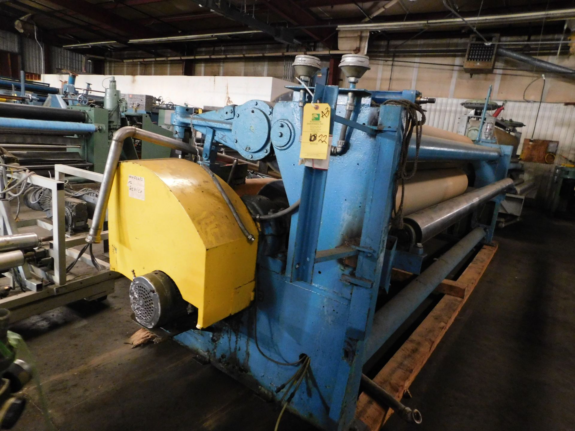 2 Roll Pad Finishing Machine: Length: 164", Rubber to Rubber rolls, Dip tank, 230/460 Volts, 3