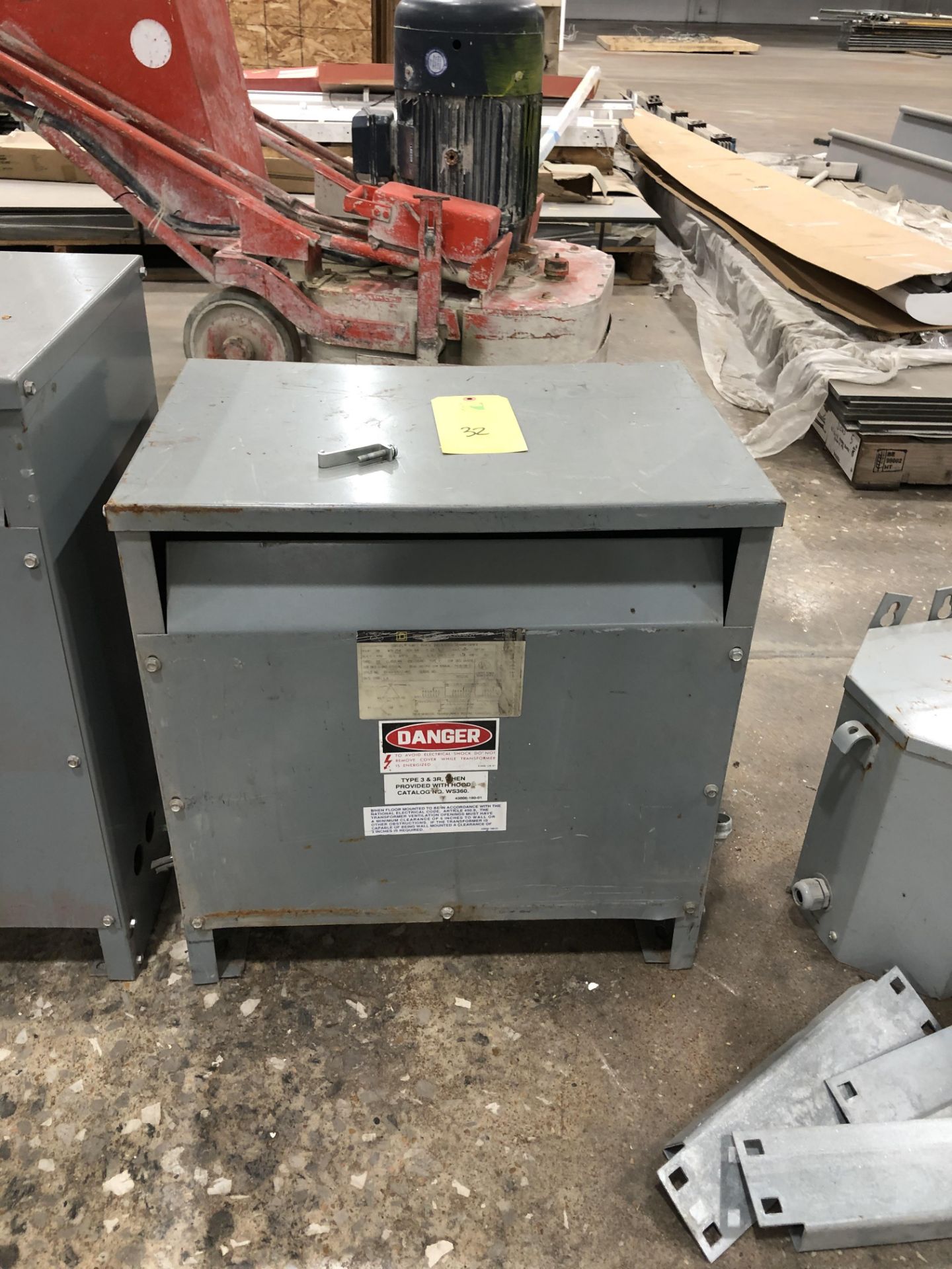 Square D Company Transformer, Cat# 30T3H, 480 HV, 120 LV, Rigging/ Loading Fee: $25