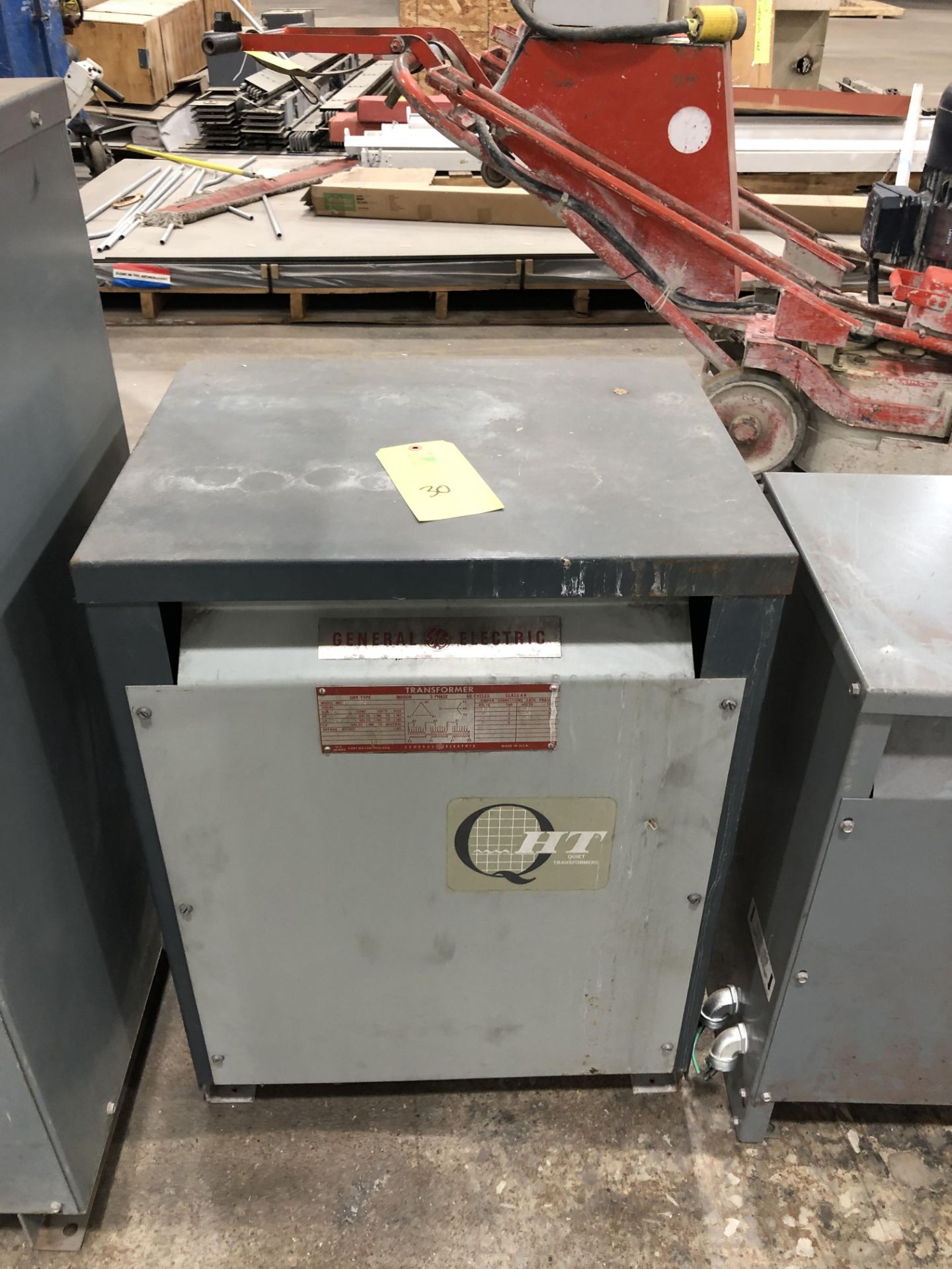 General Electric Transformer, Model# 9T23A3872, 480 HV, 120 LV, Rigging/ Loading Fee: $25