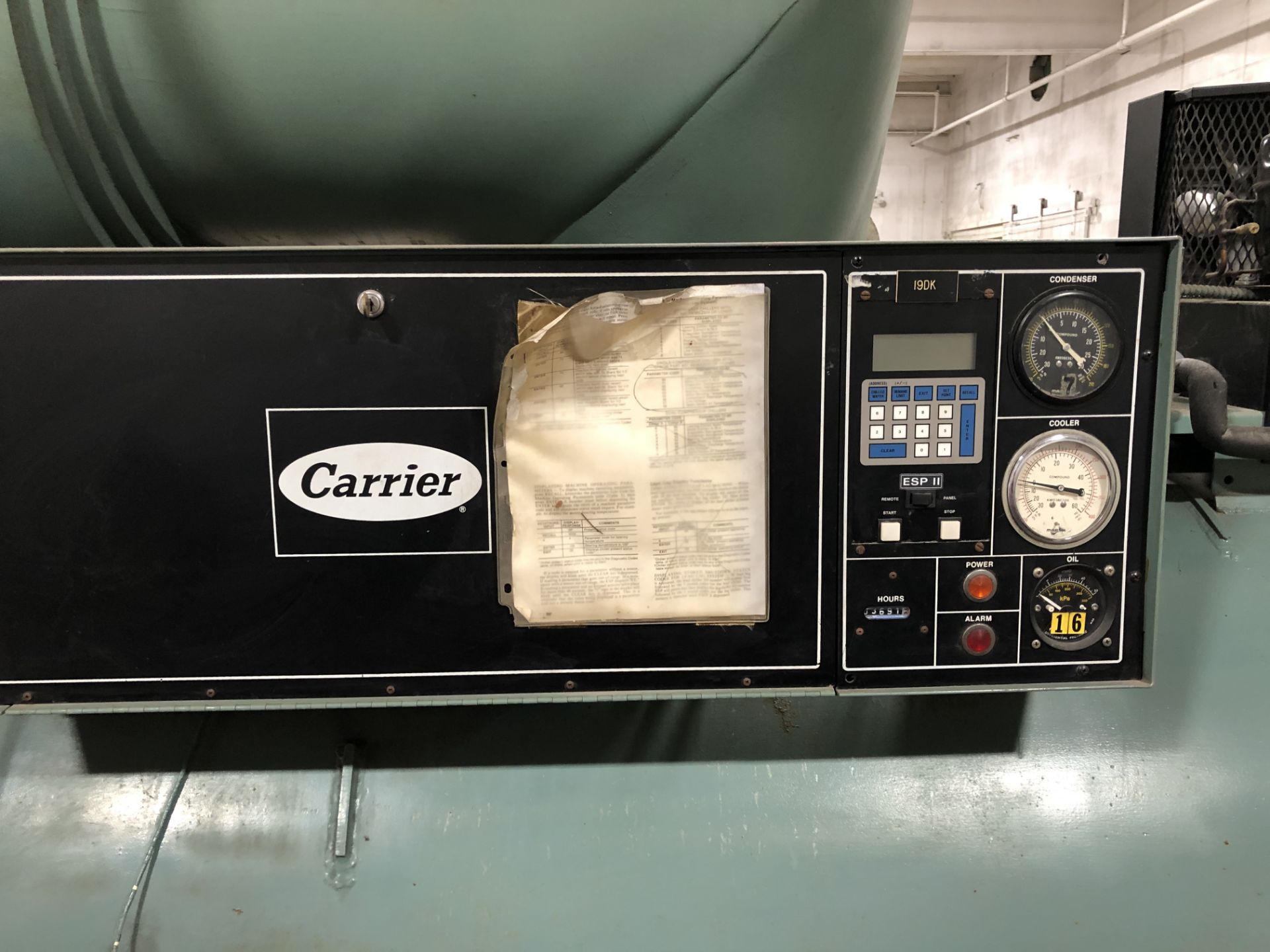 United Technologies Carrier Centrifugal Water Chiller, Model# 19DY71313CM, Serial# 41681, 460V, 3 - Image 6 of 9