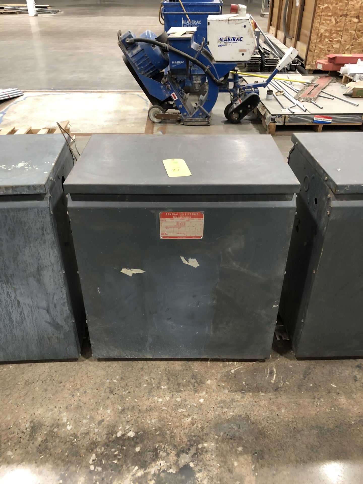 General Eletric Transformer, Model# 9T23Y3102, Serial# 9930724, 480 HV, 120 LV, 3 Phase, 60 Cycles