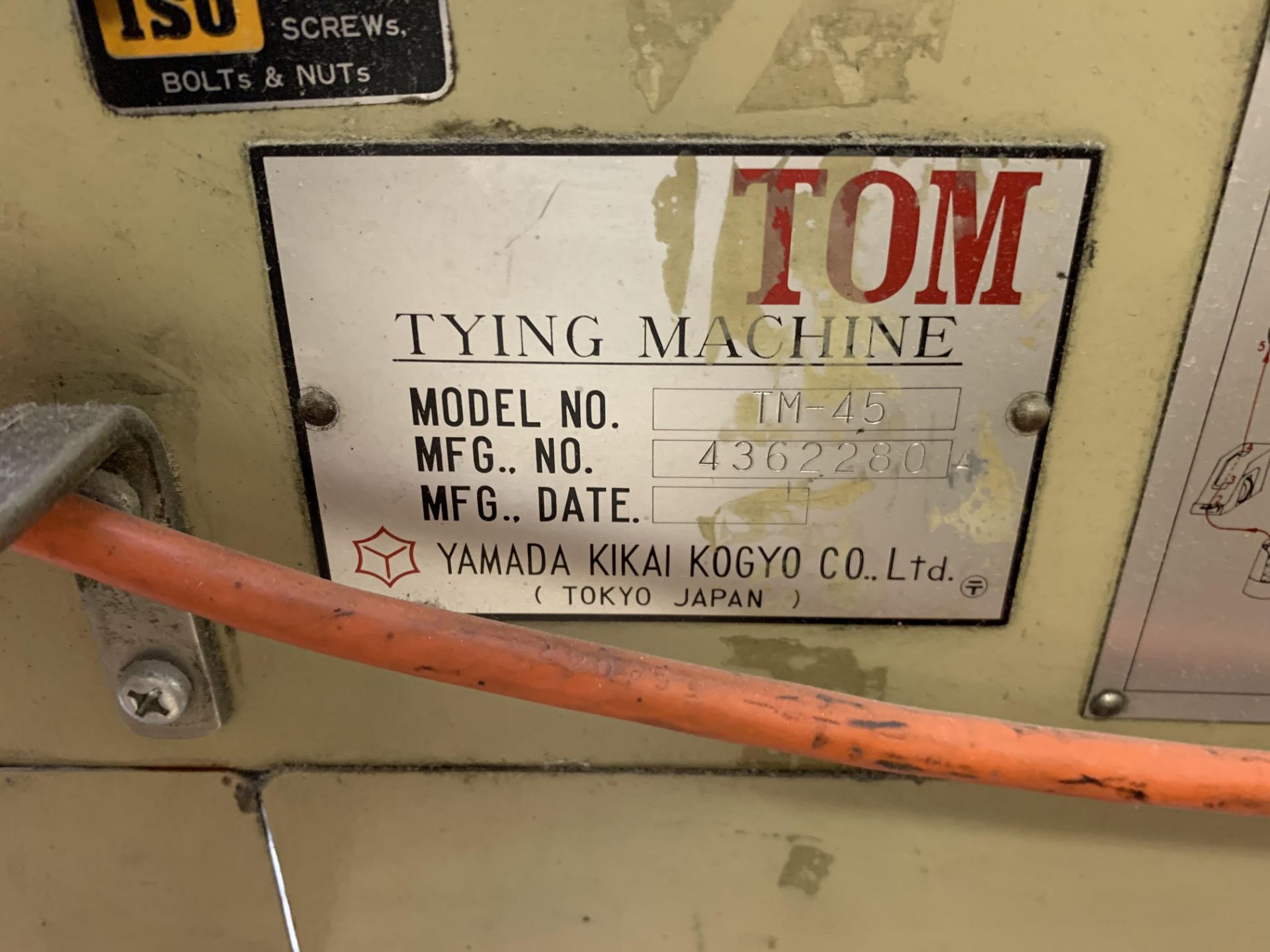 Tom Tying Machine Model TM-45 S/N 4362280 - Image 5 of 5