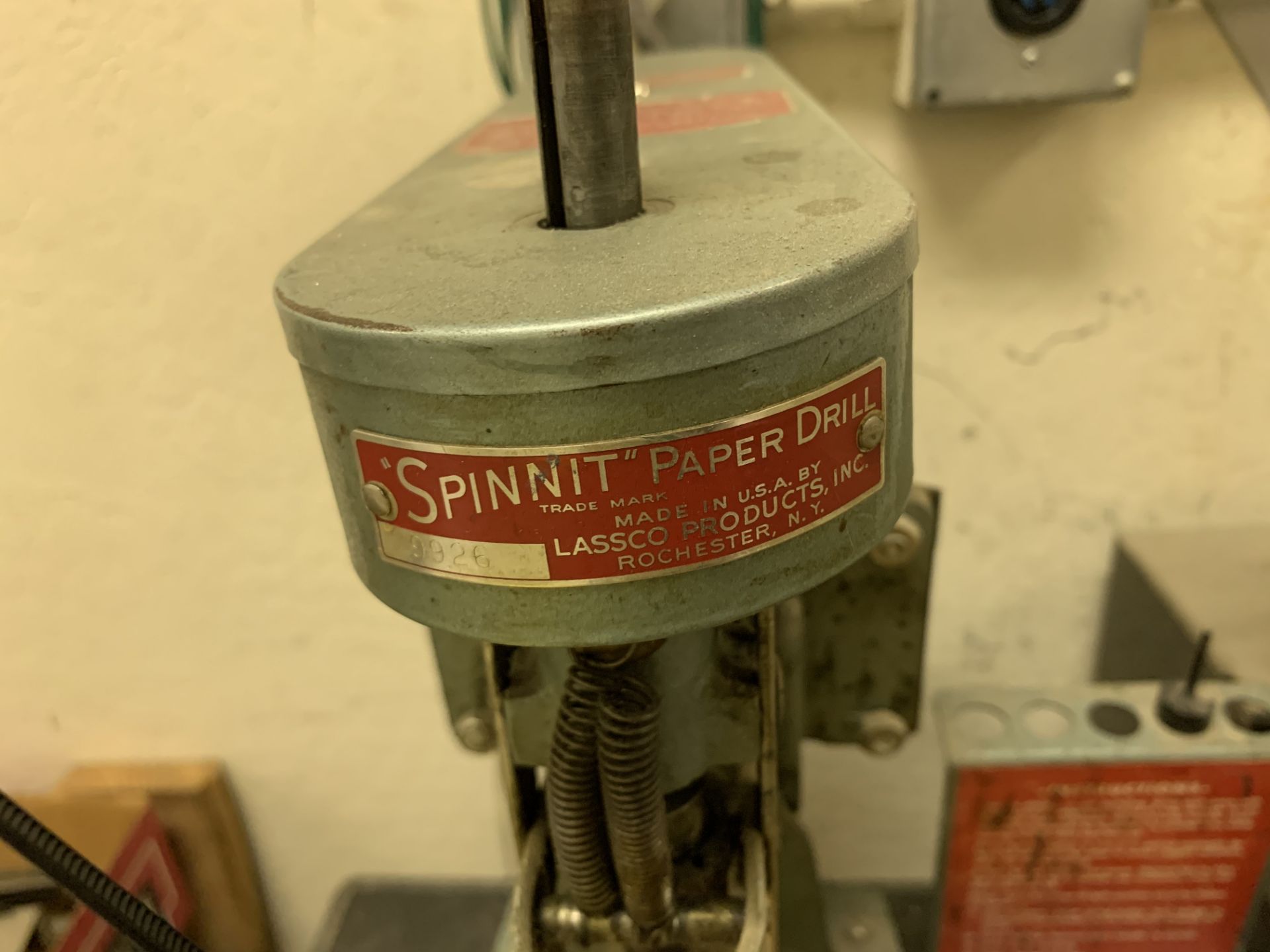 Spinnit paper Drill S/N 9926 - Image 3 of 5