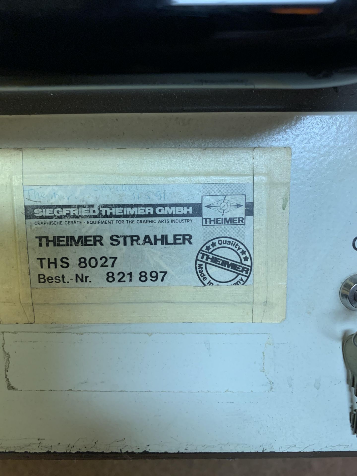 Theimer Montakop 110M Plate Maker Themospeed 3881 S/N 9105029B - Image 4 of 6