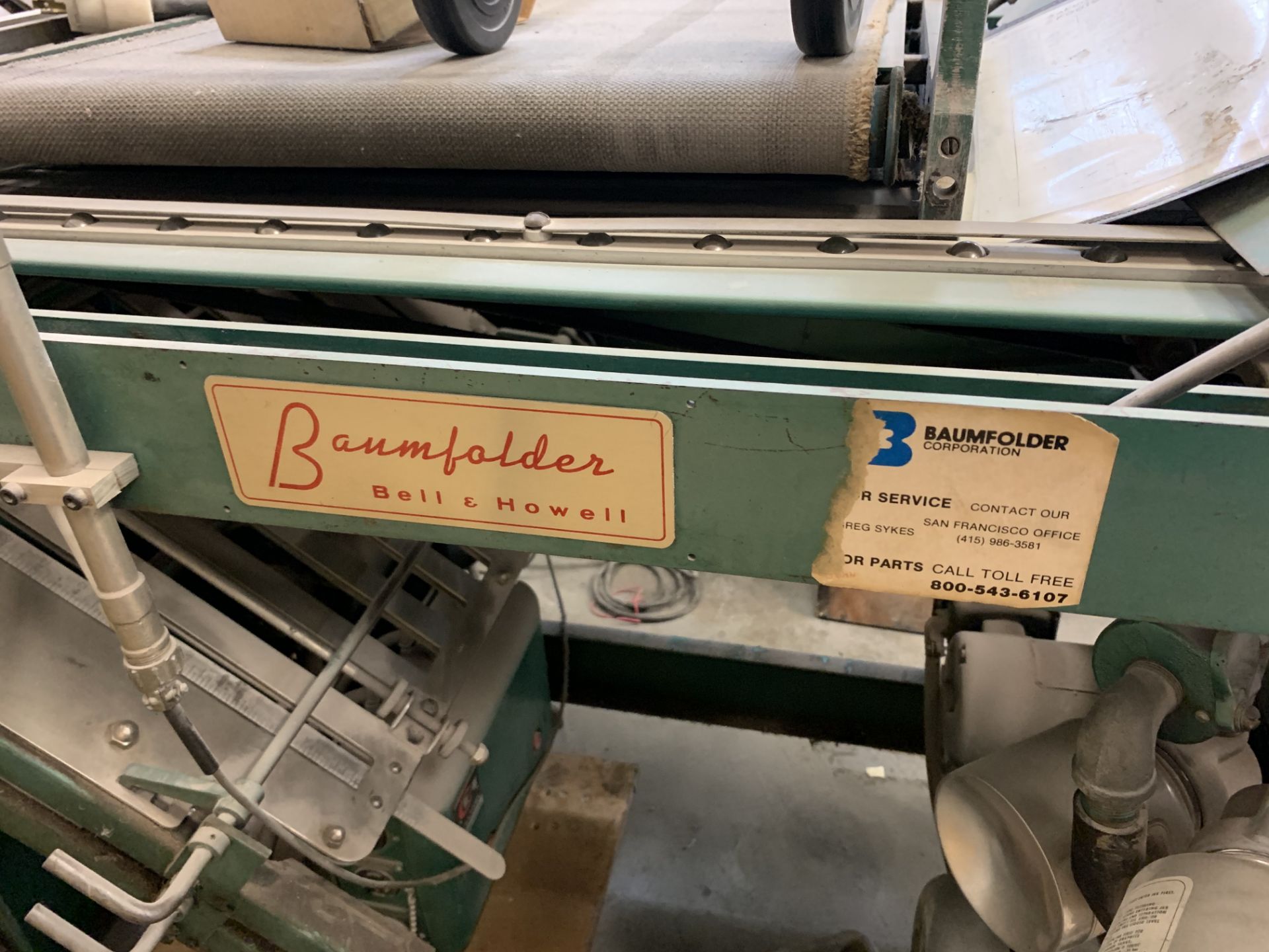 Baumfolder Model 3PAR 20 x 26 S/N JA$ 210 with Pile Feeder - Image 4 of 7