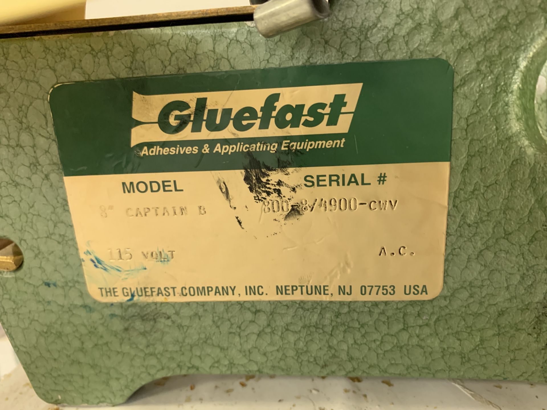 Gluefast Model 8" Captain B S/N 800-8/4900-CWV - Image 3 of 3