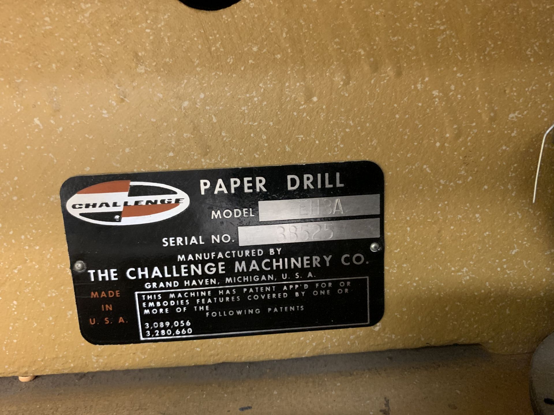 Challenge Paper Drill Model EH3A s/N 38525 - Image 5 of 6