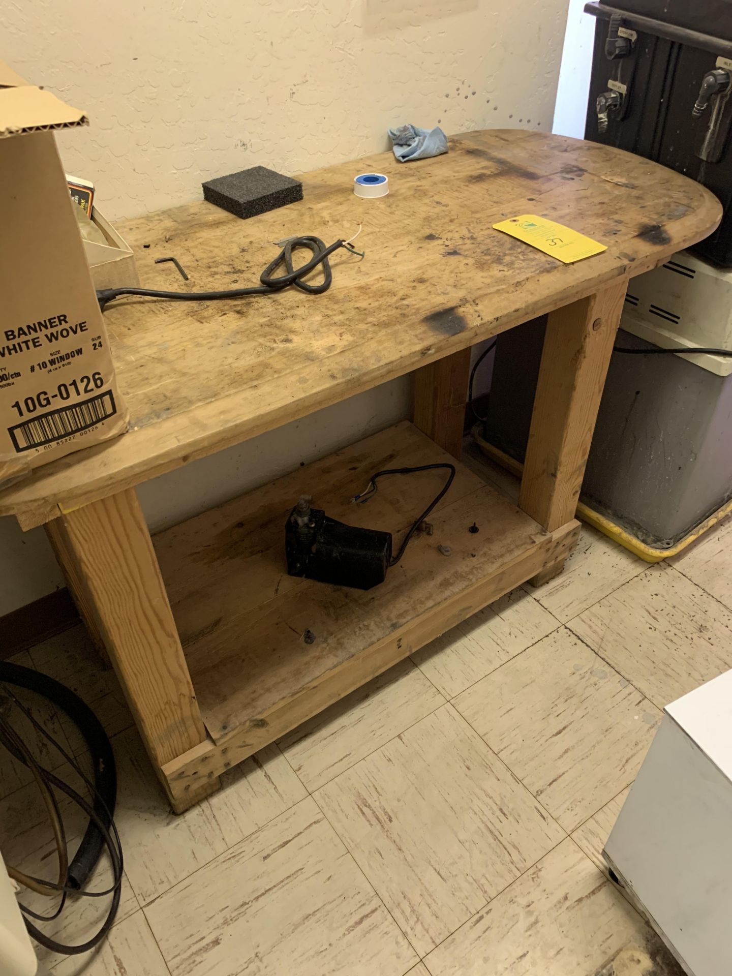 Wood Work Table - Image 2 of 2