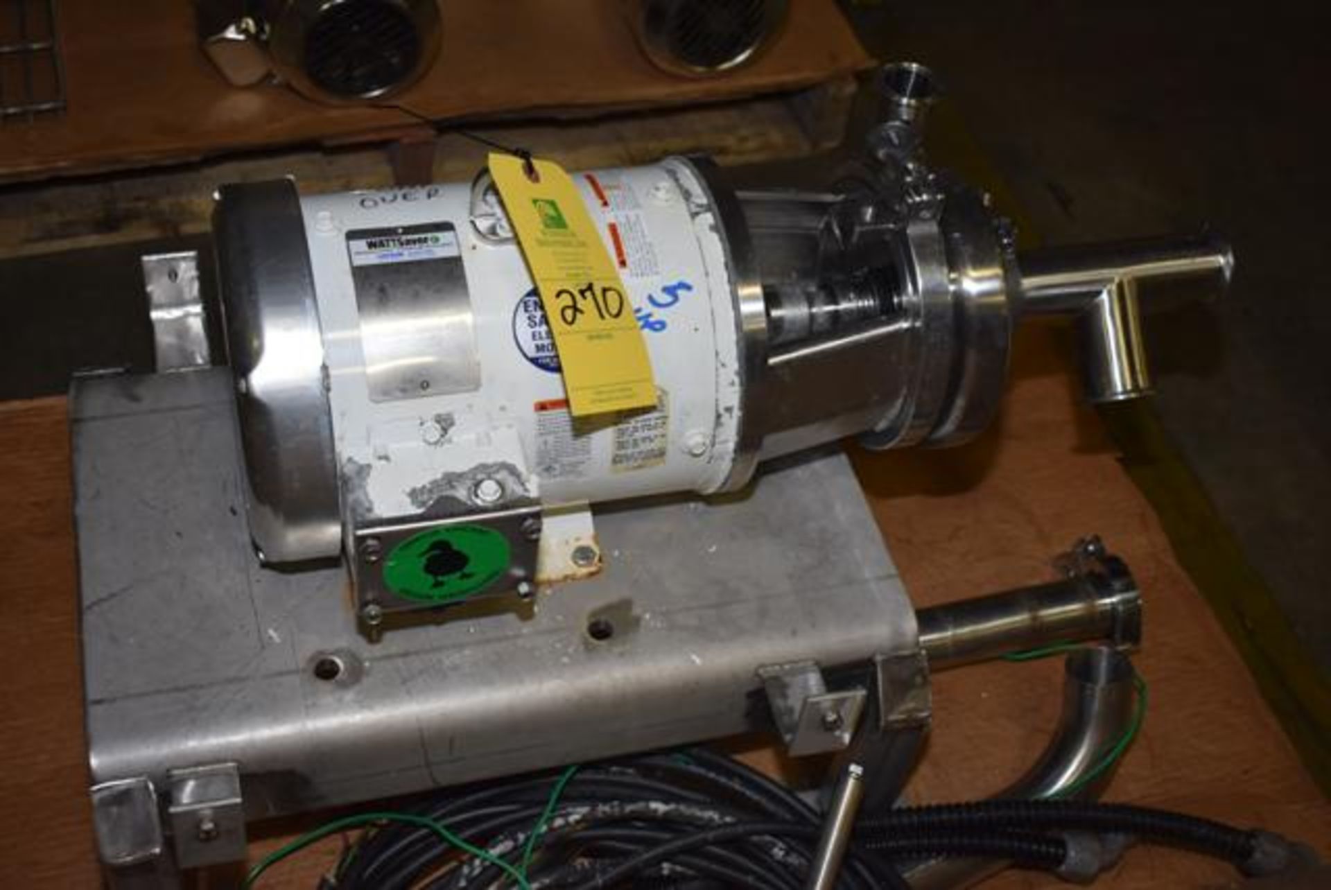 Tri-Clover Model C216 Pump with 3 HP Motor, Loading Fee: $50