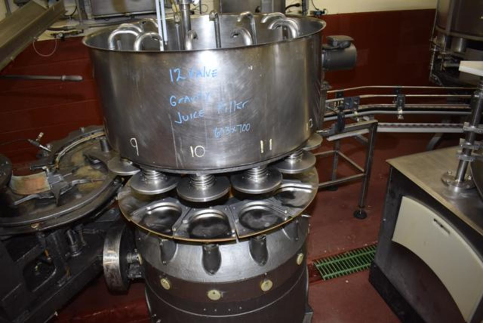 FMC #100 Syruper, 12 Valve Filler, Set :603 x 700, Equipped with Mild Steel Round Base, Loading Fee: - Image 5 of 5