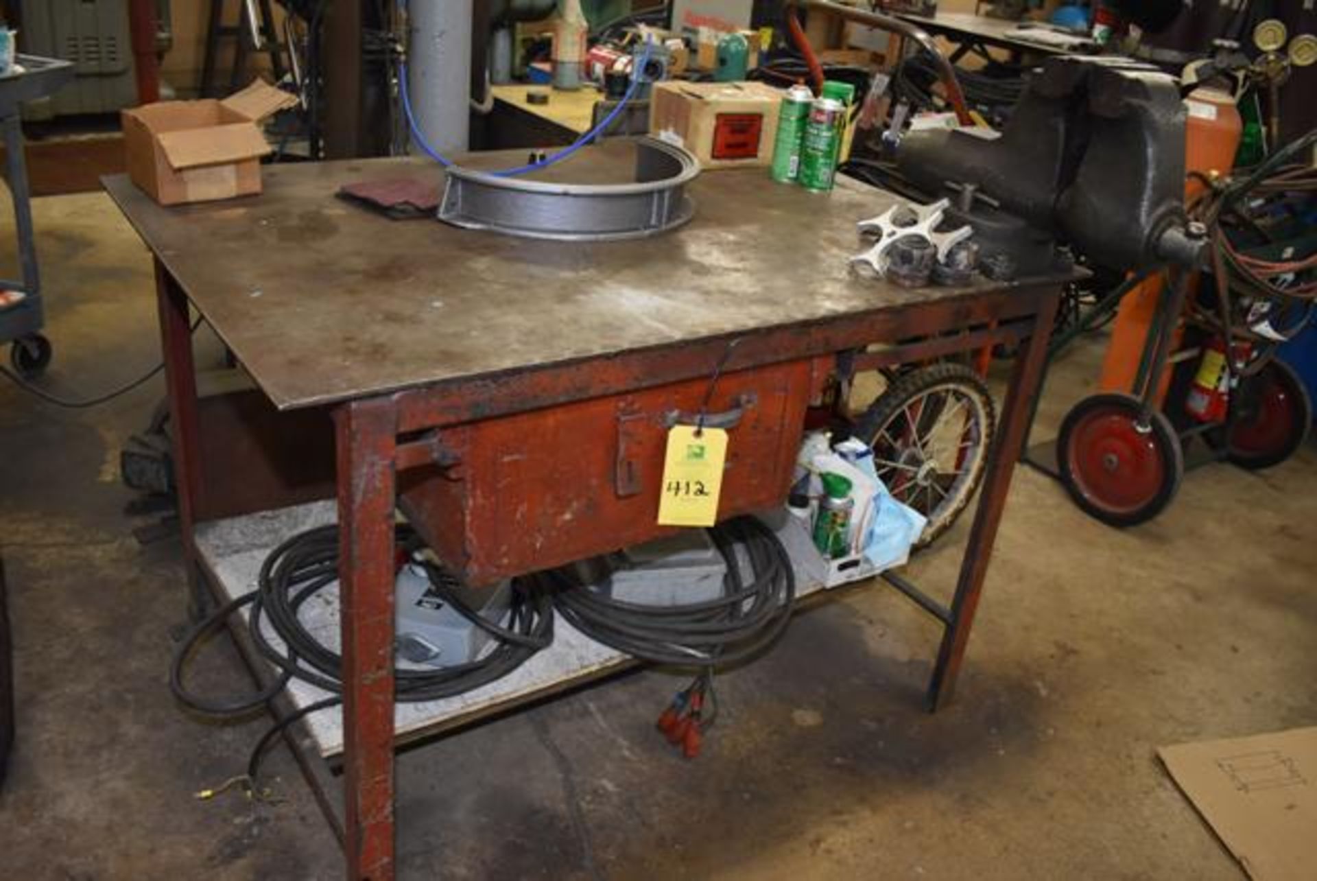 Steel Table w/Wilton Vise 54" x 36", Loading Fee: $75