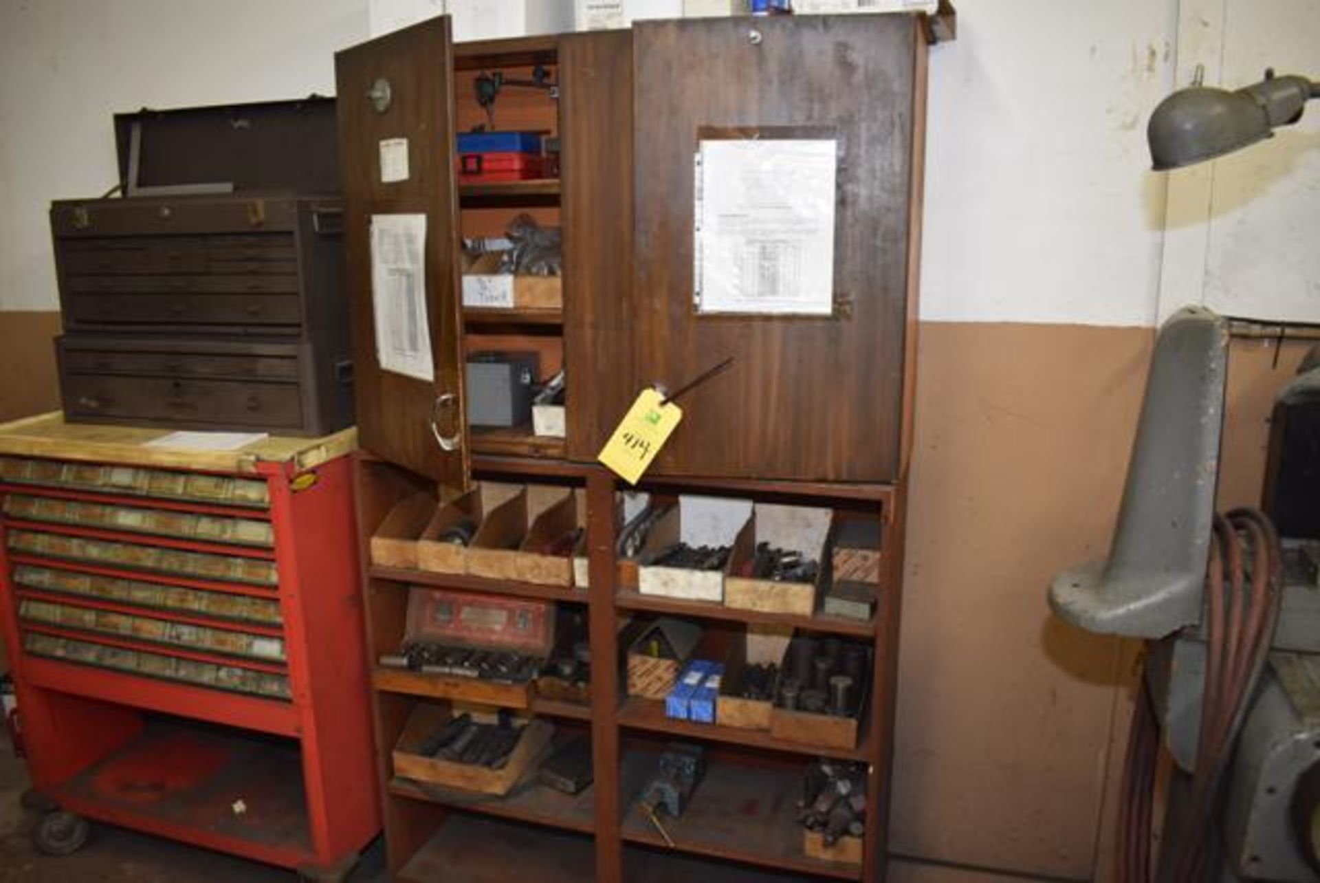 Cabinet w/Contents - Broaches, Assorted Drills, Loading Fee: $50