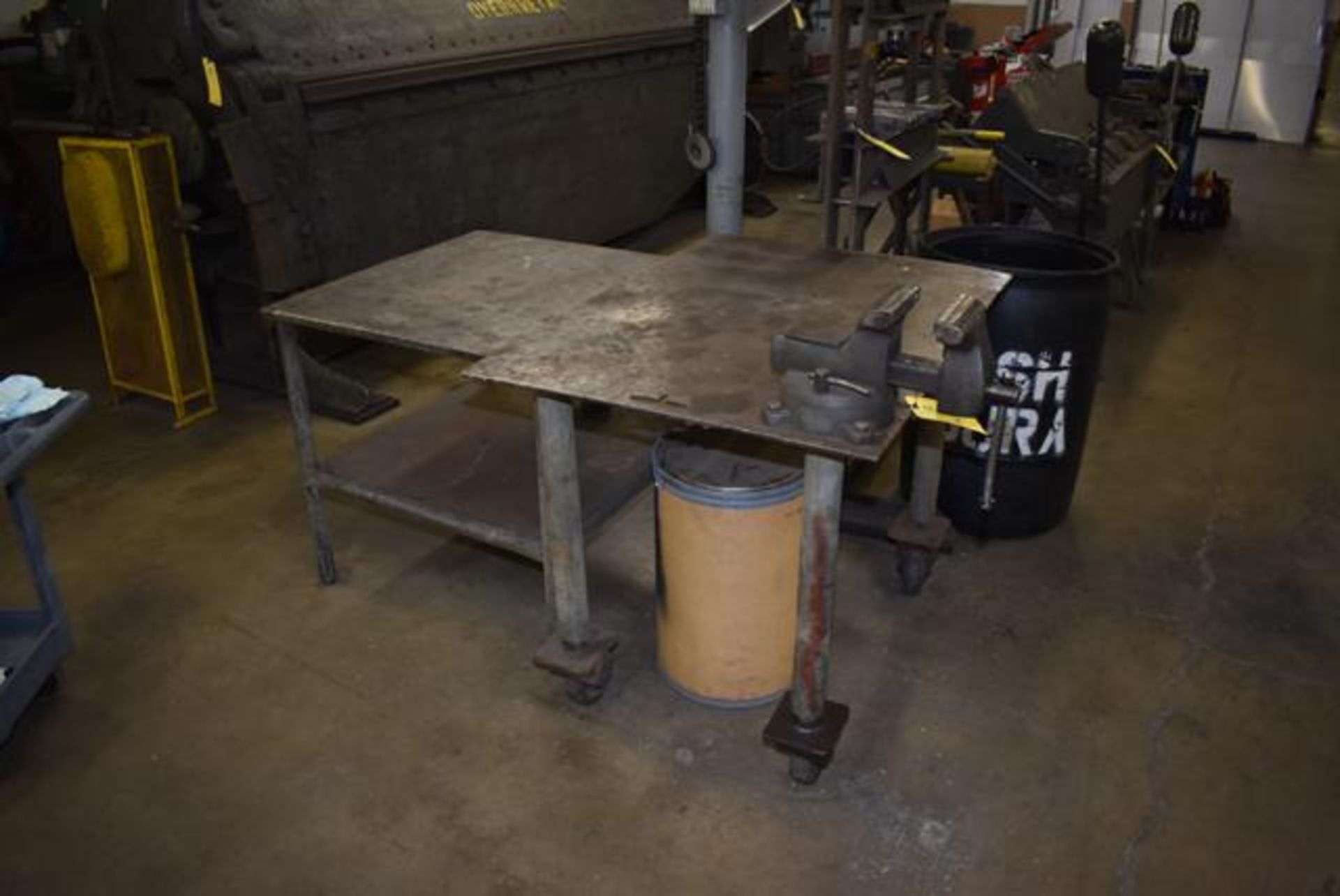 (2) Steel Welding Tables, (1) Machine Vise, Loading Fee: $50 - Image 2 of 2