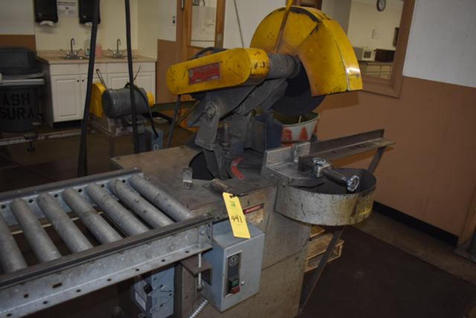 Everett Model #16 Abrasive Cut-Off Saw, Includes Roller Conveyor, Loading Fee: $200 - Image 2 of 2
