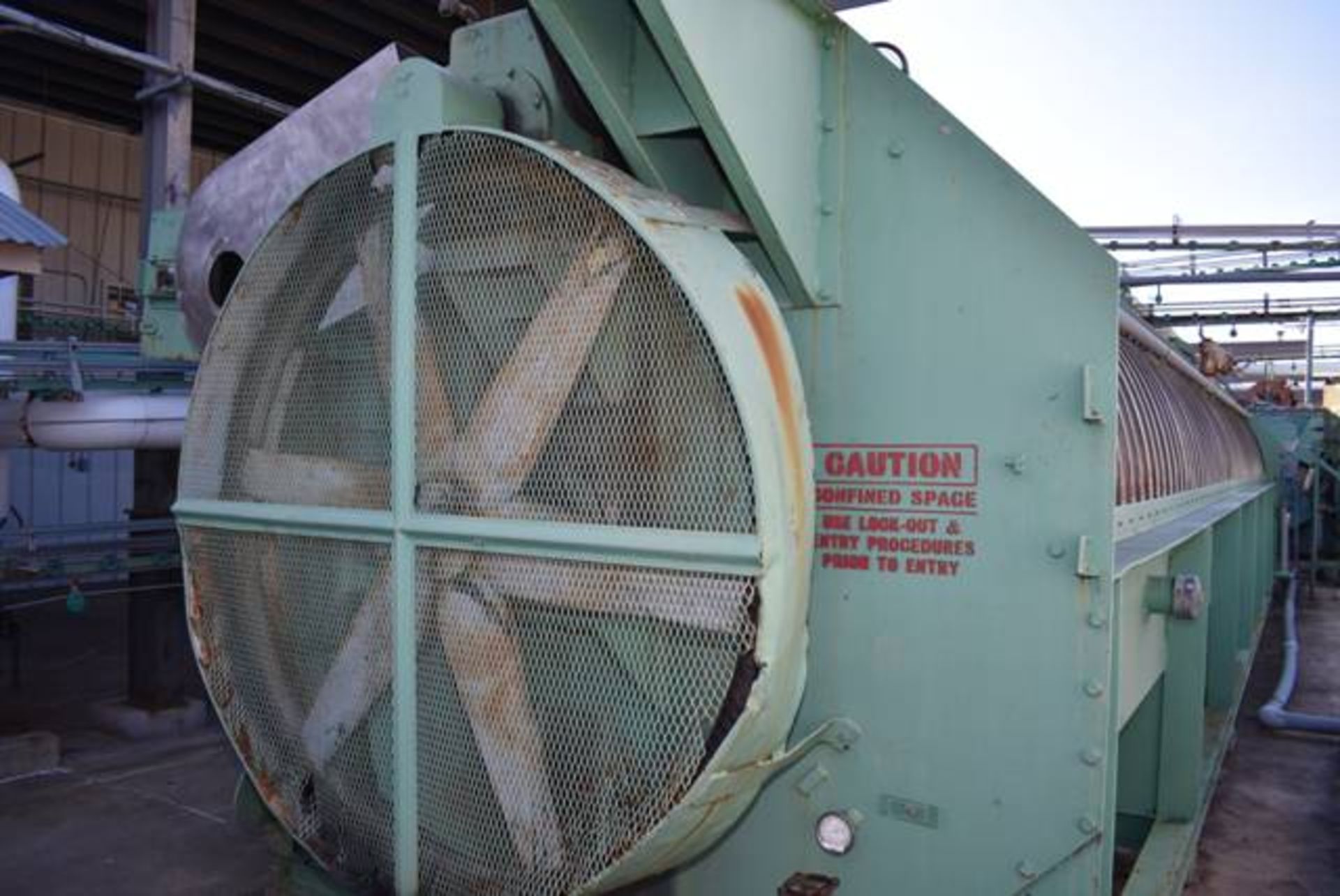 FMC 84" Diameter x 37'L Open Top Rotary Cooler, S/N 3951 169 , Set: 404 x 700, Stainless T's and - Image 6 of 6