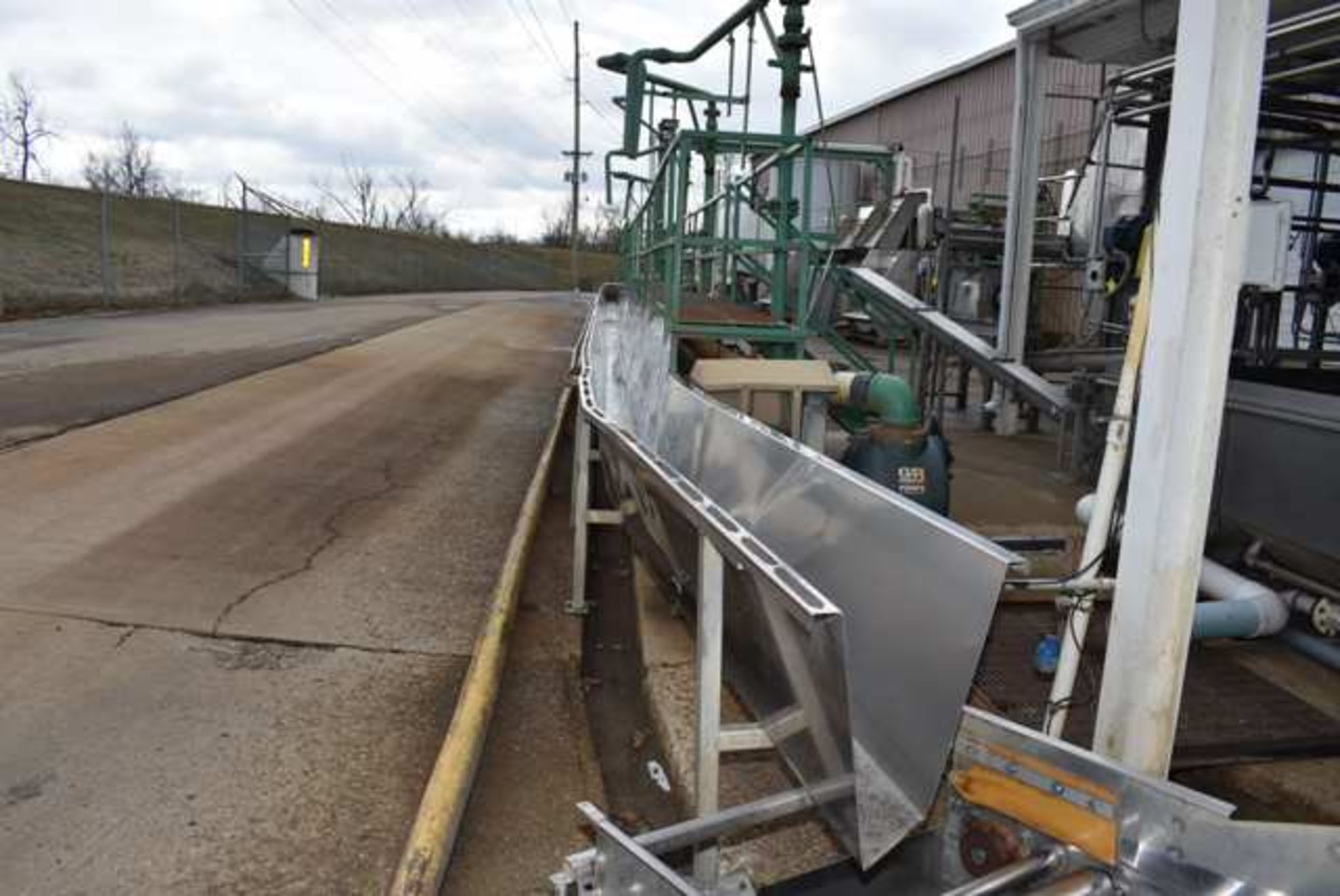 Custom Designed and Fabricated 112'L Stainless Steel Receiving Flume, Equipped to handle (2) Semi - Image 2 of 5