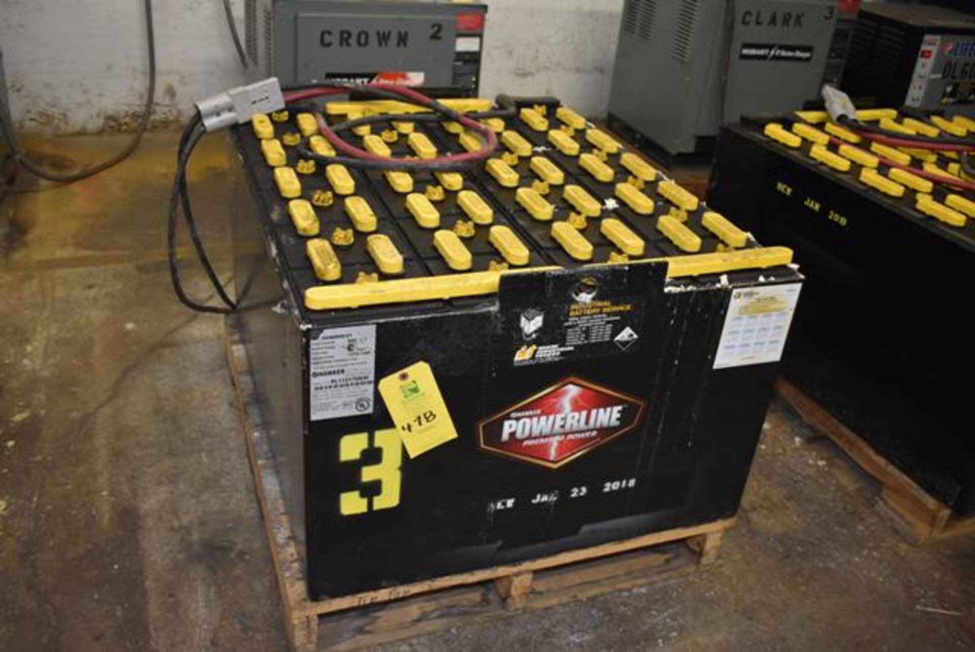 ( Late Delivery Item Expected Availability Mid May) Electric Fork Lift Battery, 48 Volt, ID #3
