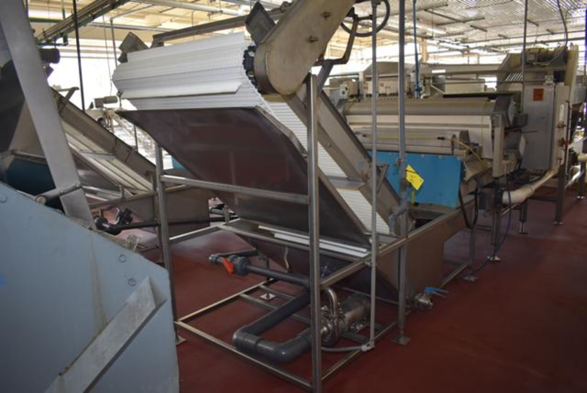 Custom Designed and Fabricated 38- l/2"W x 8'L Stainless Steel Incline Conveyors, Equipped with, - Image 2 of 3