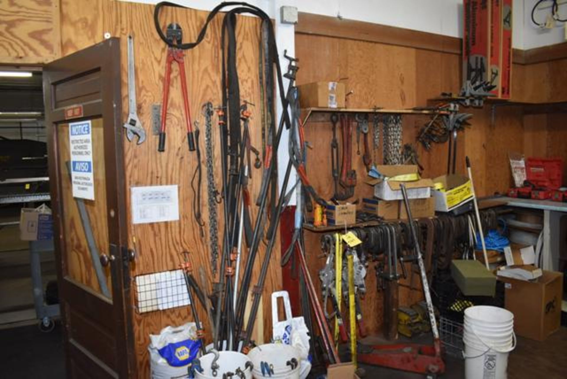 Wall of Tools, Clamps, Wrenches, Loading Fee: $350