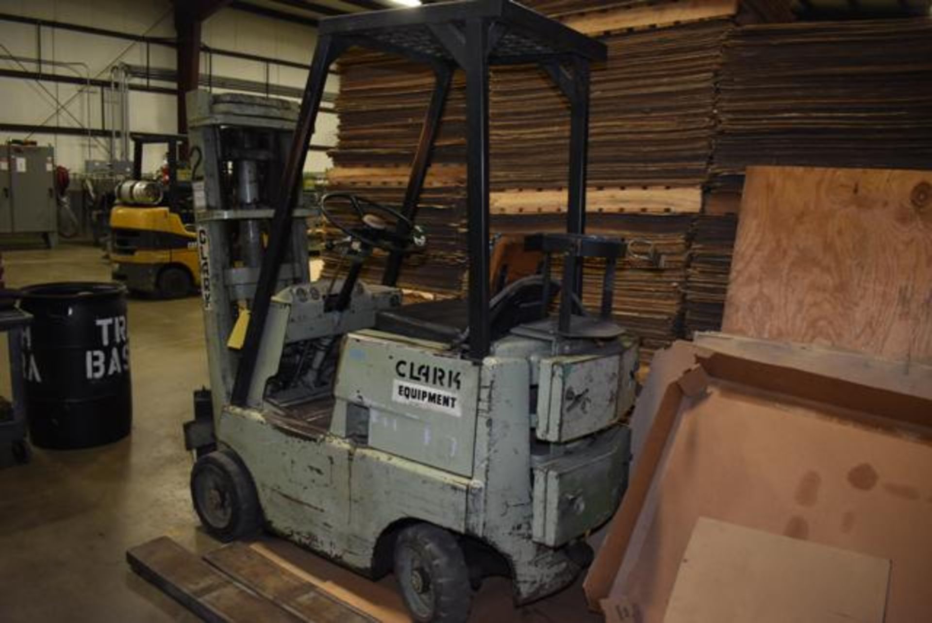 Clark Propane Fork Lift Truck Model #C20-B, Rated 2000 lbs. Lift Capacity, 171” mast, Solid Tires, - Image 2 of 2