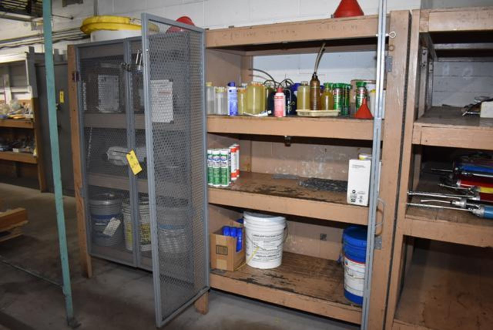 Shelf Unit w/Contents, Food Grade Lubricant and Grease Guns, Loading Fee: $200 - Image 2 of 2