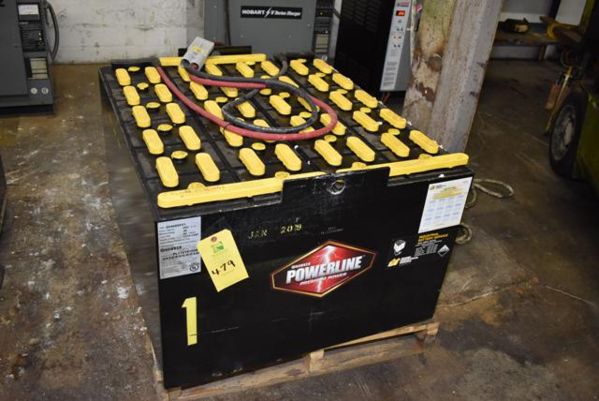 ( Late Delivery Item Expected Availability Mid May) Electric Fork Lift Battery, 48 Volt, ID #1