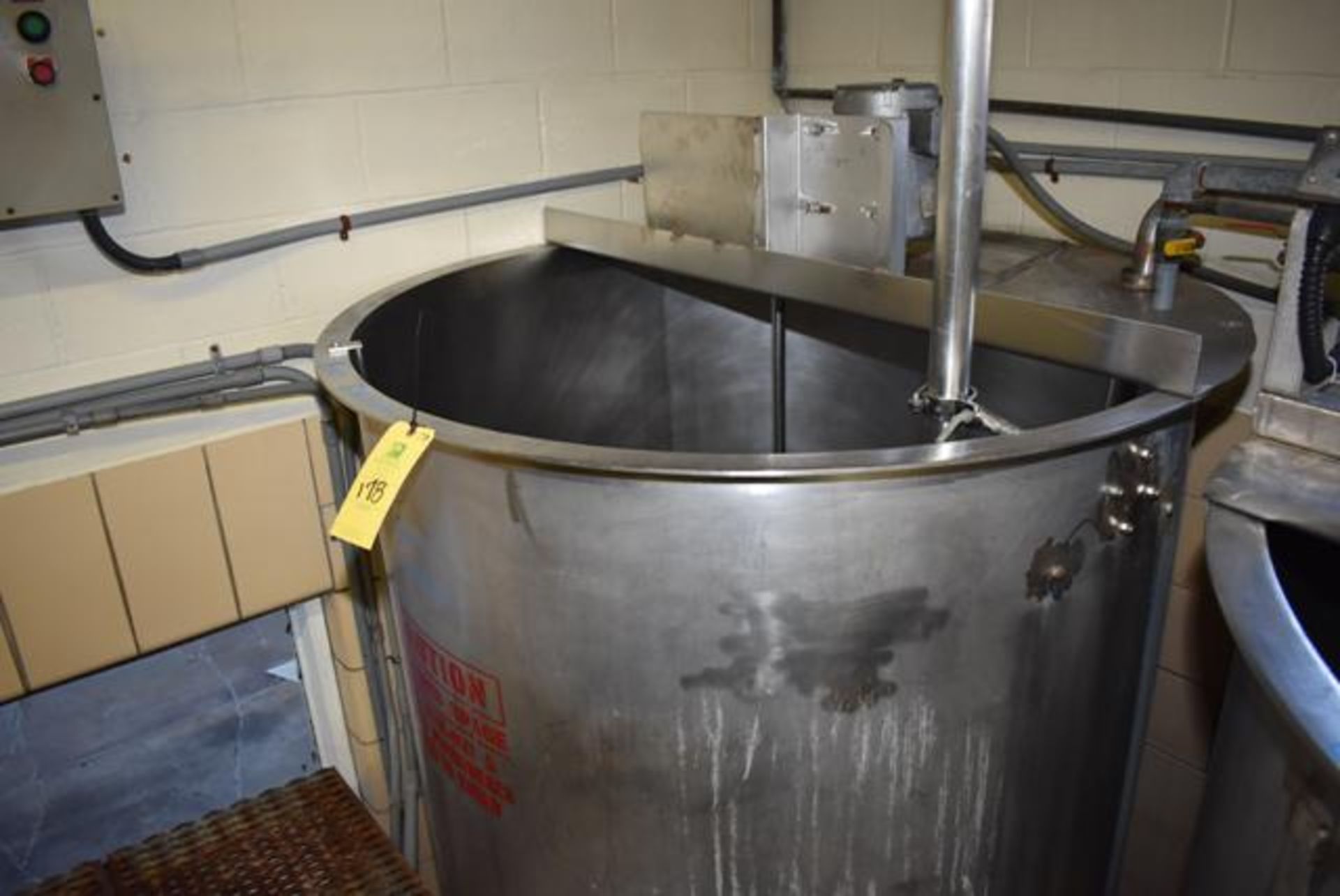 Landsankemp, 800 Gallon Capacity 52"W x 6' Deep Stainless Steel Mix Tank, Tag No. 6196-6/83, - Image 2 of 3