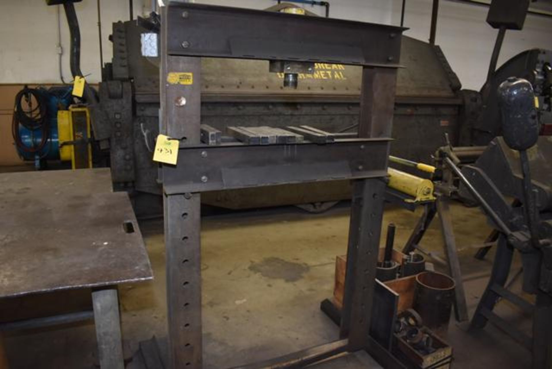 Pruden Hydraulic H-Frame Press Enerpac Power, Assorted Broaches, Loading Fee: $50