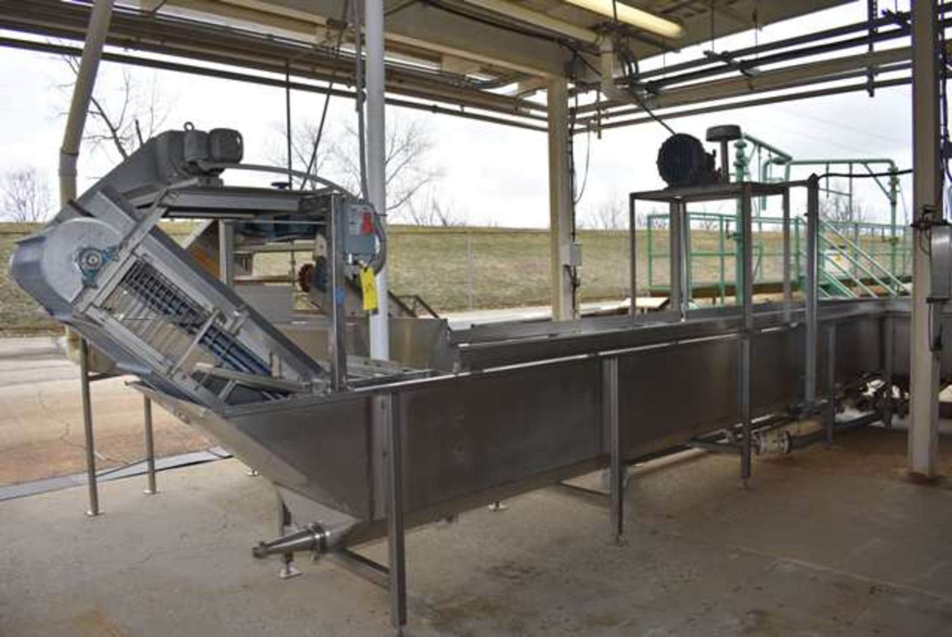 Custom Designed and Fabricated Stainless Steel 20'L X 36 " W X 36 " Dirt and Rock Removal Tank,