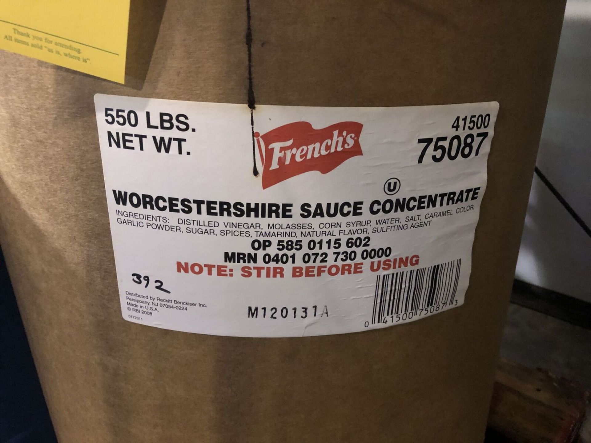 (2) Worcestershire Sauce Barrels & (1) Empty Plastic Barrel, Rigging Price: $40 - Image 2 of 3