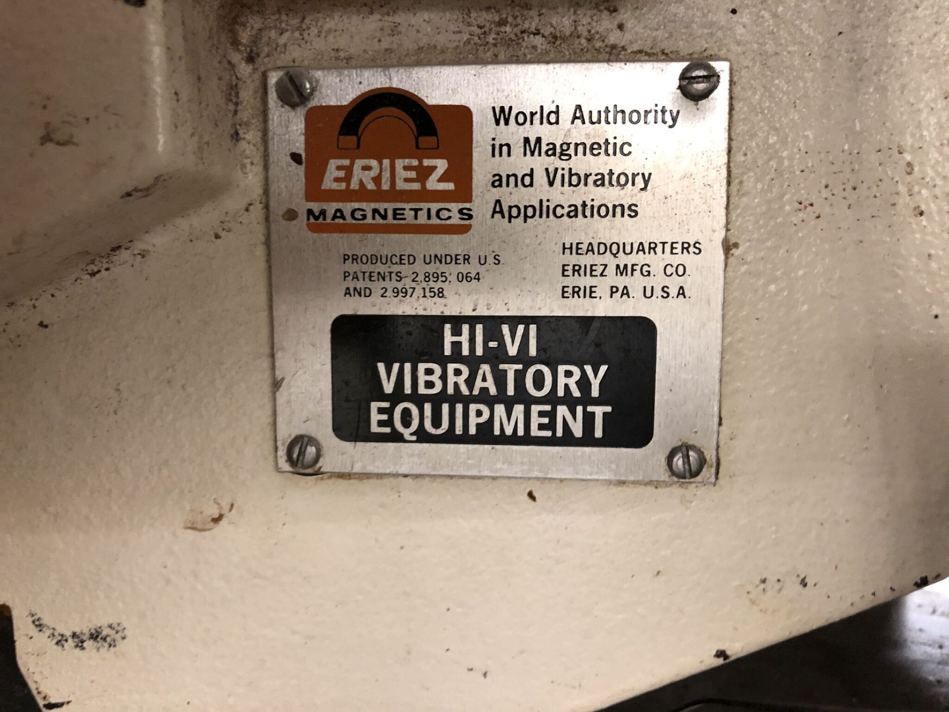 Eriez Magnetics HI-VI Vibrating Sifter, Model #HS42, S/N #NN11-4243, Rigging Price: $75 - Image 6 of 6