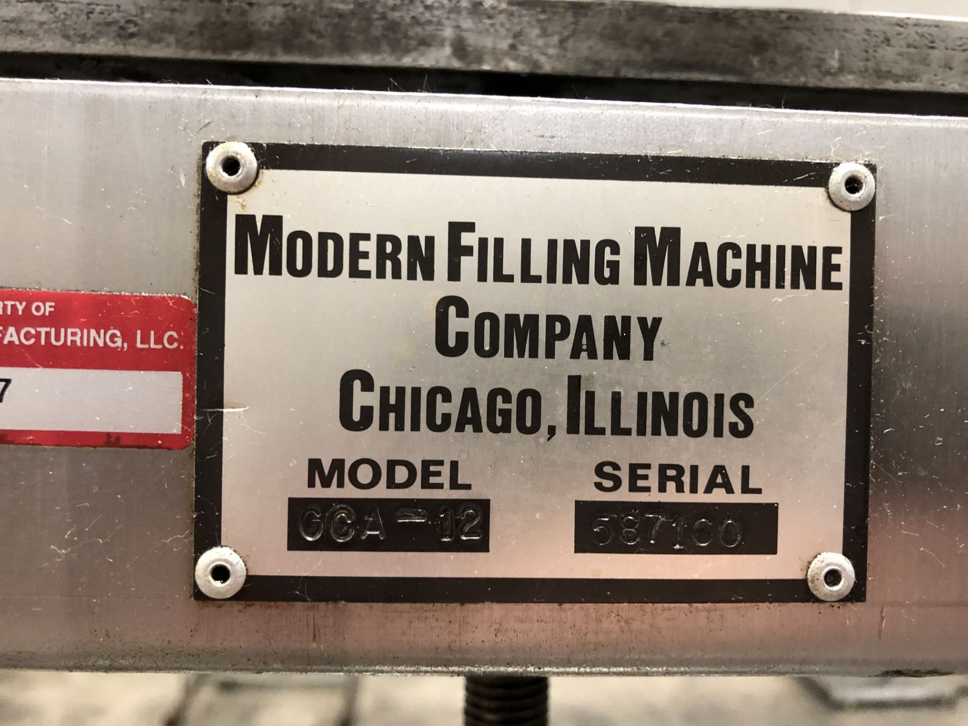 Modern Filling Machine 12 Headed Bottle Filling Machine, Model #GCA-12, S/N #587100 - Image 7 of 8