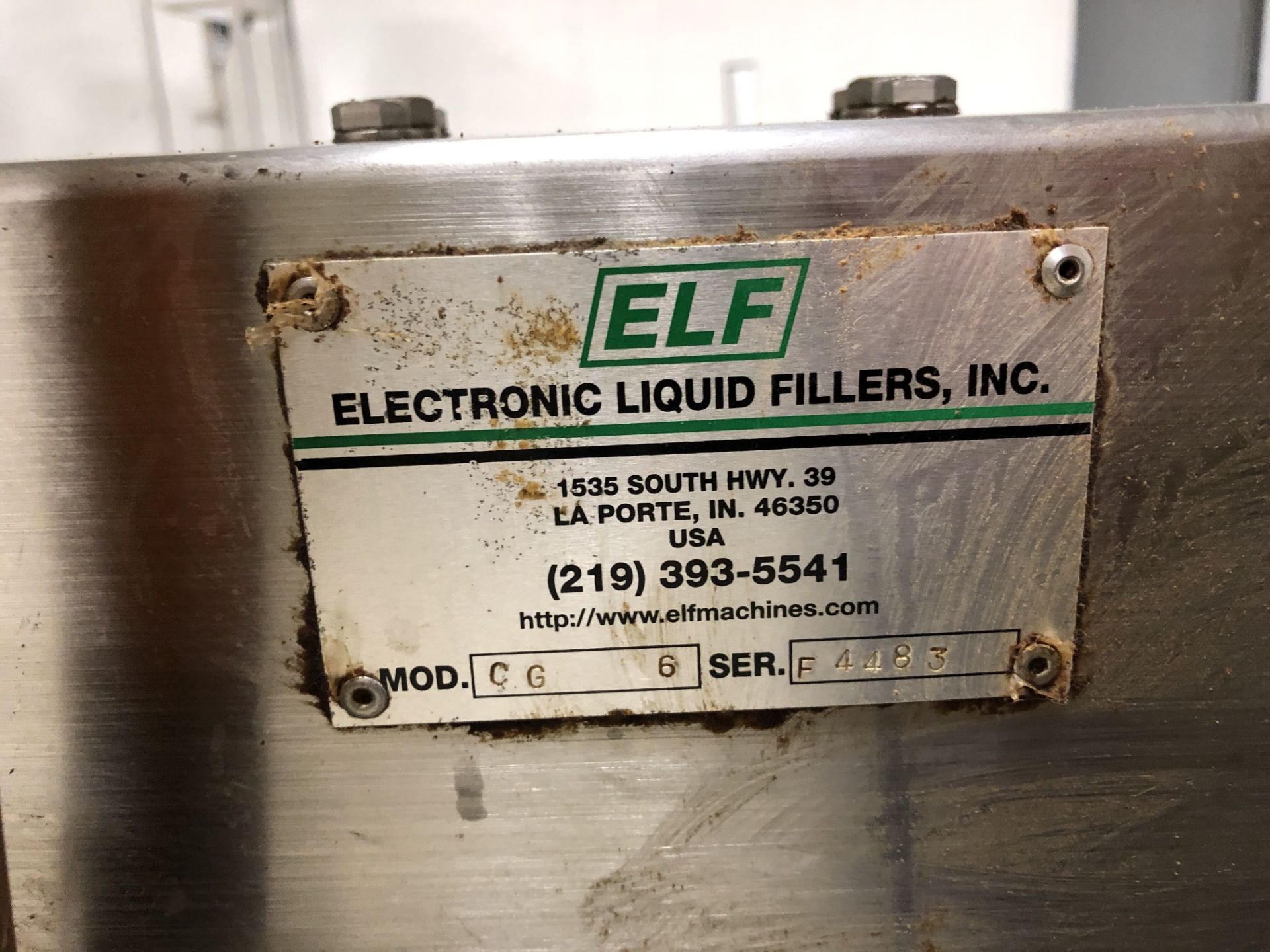 ELF 6 Headed Bottle Filling Machine, Model #CG-6, S/N #F4483 - Image 6 of 7