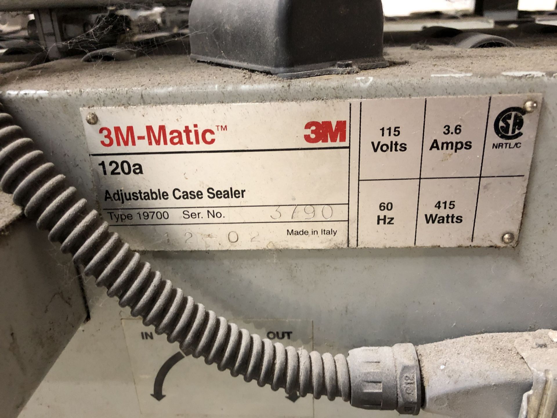 3M-Matic 120a Adjustable Case Sealer, Model #19700, S/N #3790, 115 Volts - Image 2 of 7