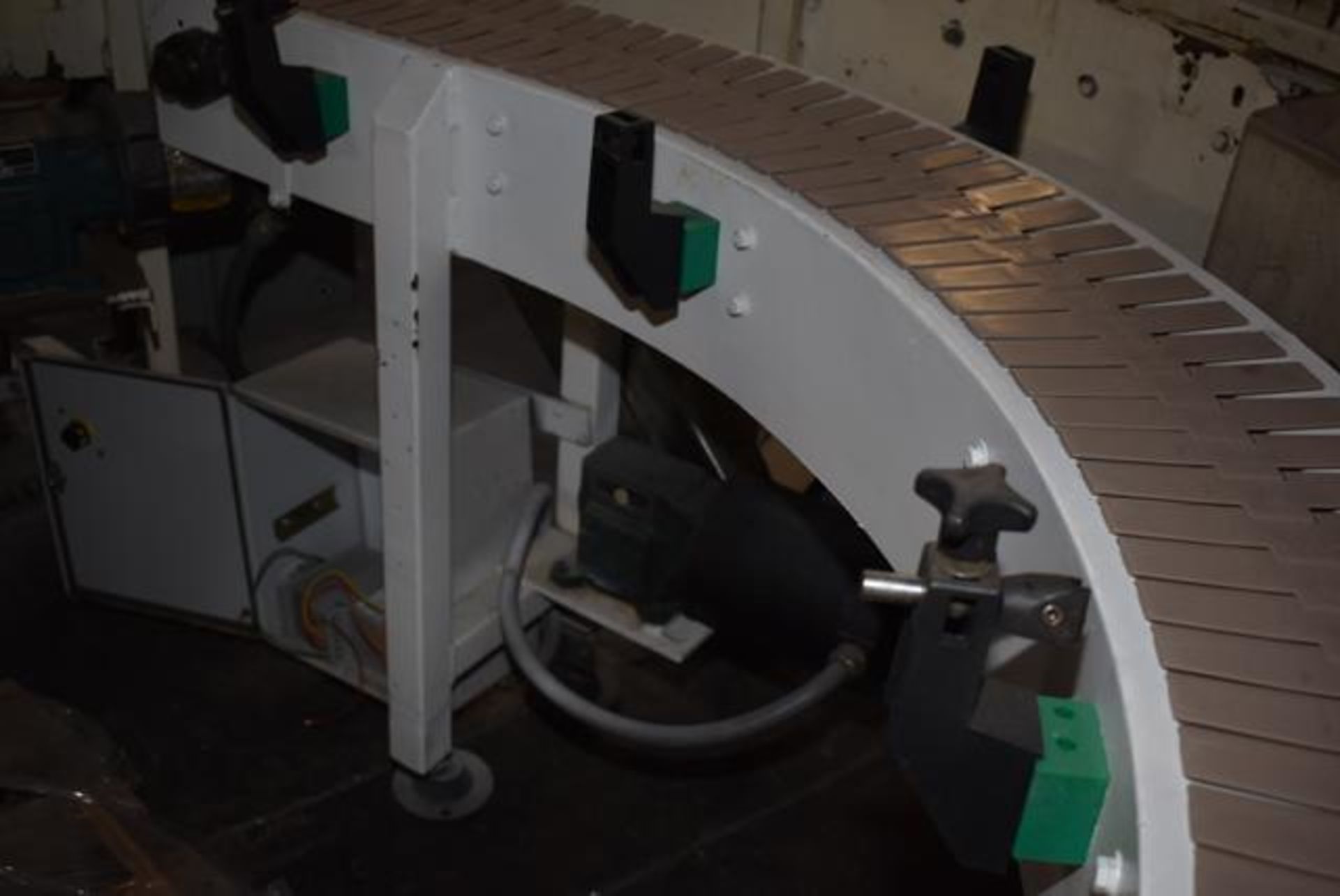 Motorized 180 degree Motorized Belt Conveyor, Approx. 12' Length x 8" Wide Belt | Required Rigging - Image 4 of 4