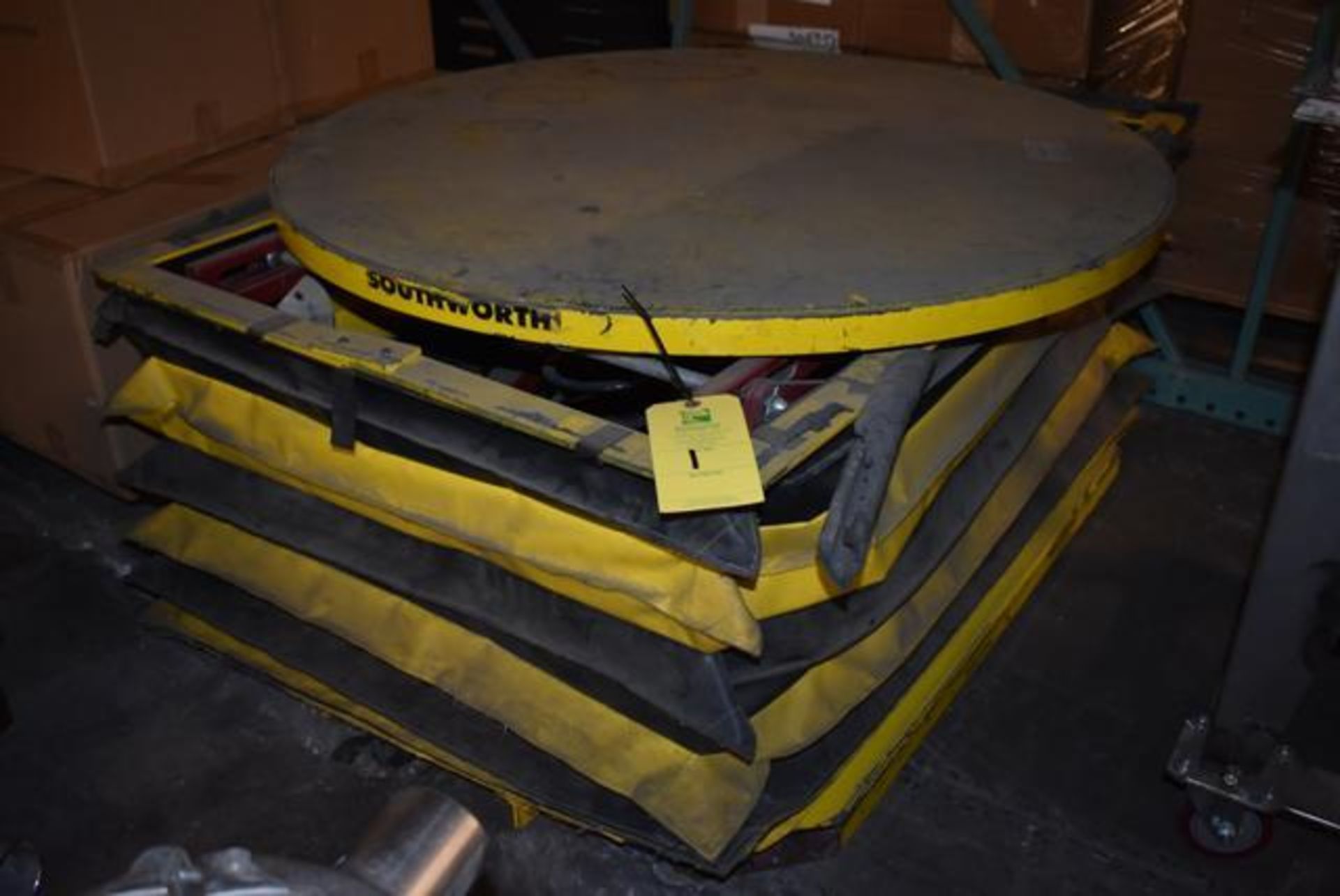 Southworth LS Series Scissor Lift, Includes 43" Diameter Skirt Rotating Table, Skirt Cover |