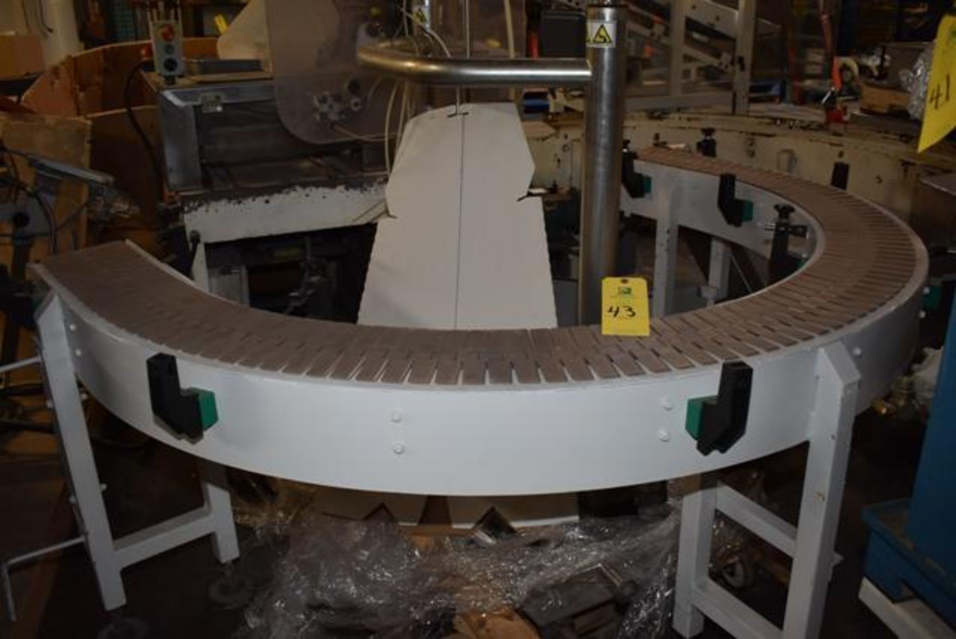 Motorized 180 degree Motorized Belt Conveyor, Approx. 12' Length x 8" Wide Belt | Required Rigging - Image 2 of 4