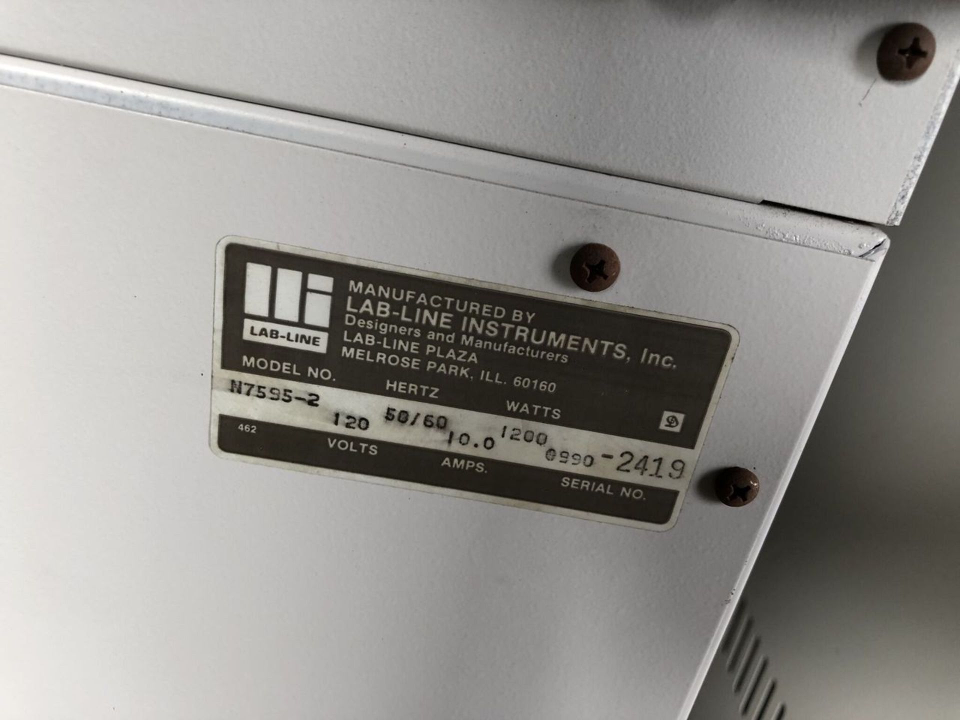 Baxter Scientific Products Temp. Convection Vacuum Oven, Model #N7595-2, S/N #0990-2419, Watts 1200 - Image 3 of 4