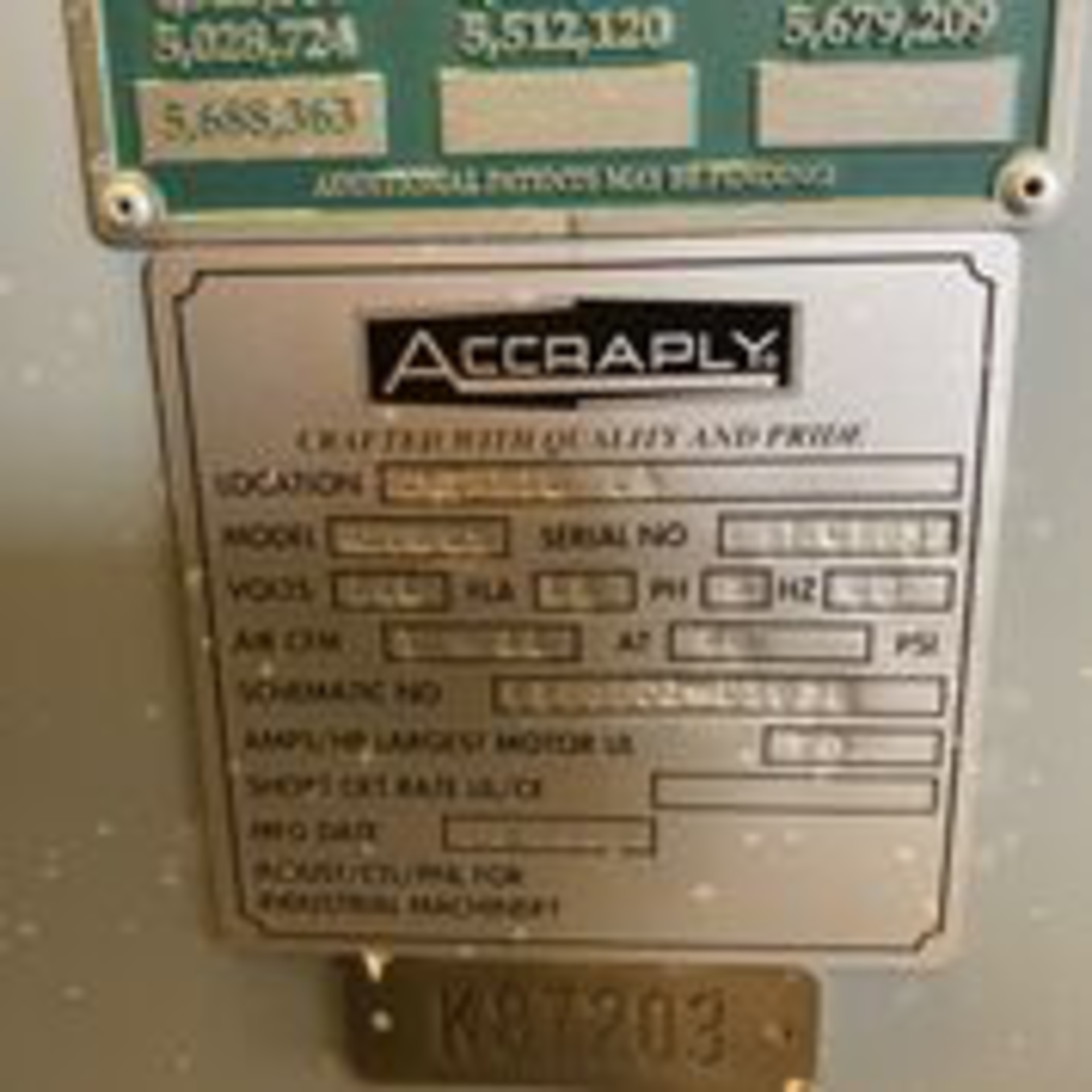 Accraply Trine Labler Model 4500GS S/N MSN05935 . LOADING FEE $300 - Image 11 of 13