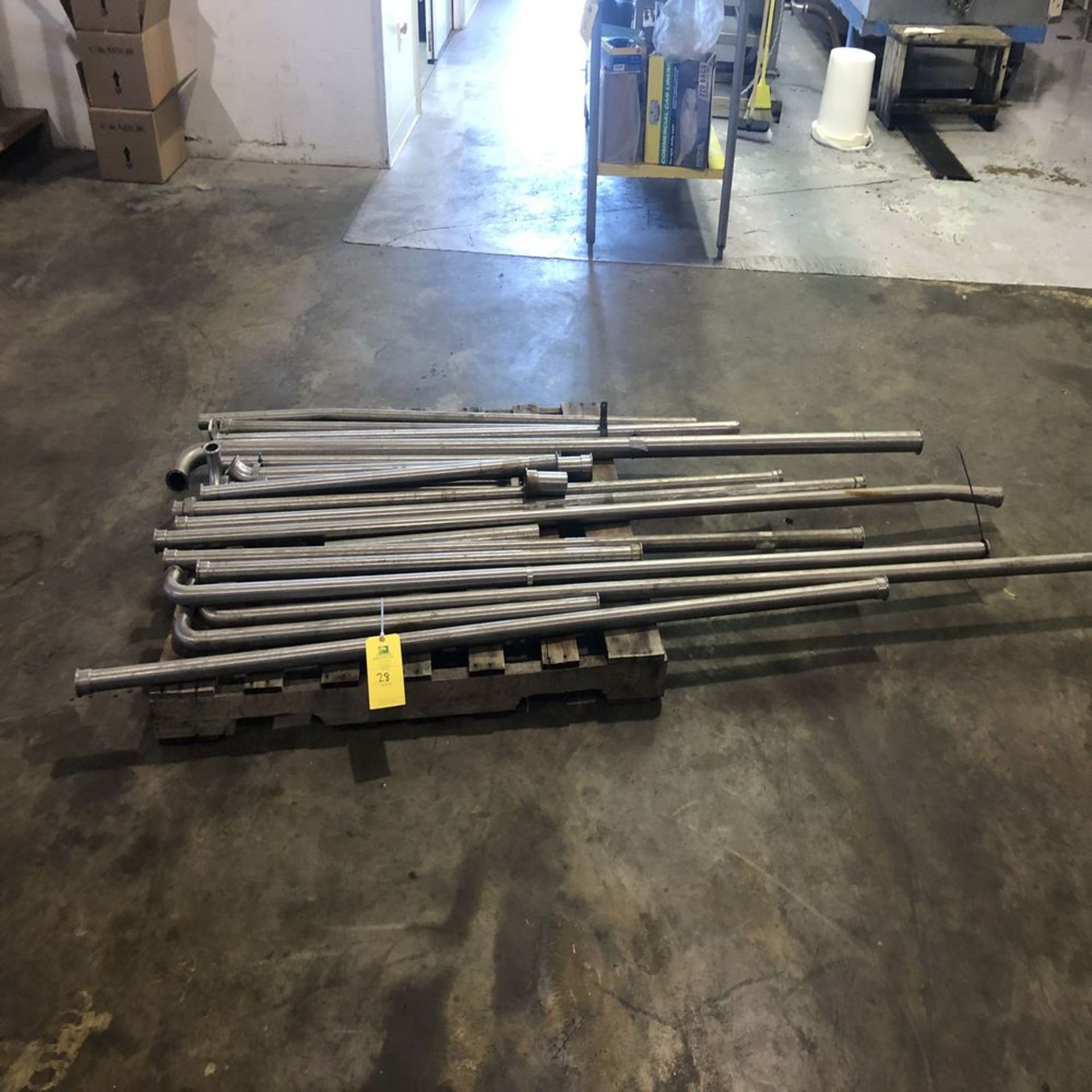 Pallet of Food Grade Stainless Steel Piping, Rigging Price: $40