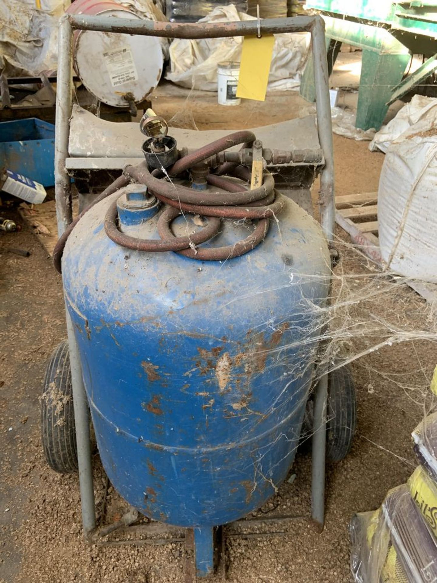 Located: Vincennes, IN -- blue pressurized tank, loading fee $10 ***Note from Auctioneer: Loading