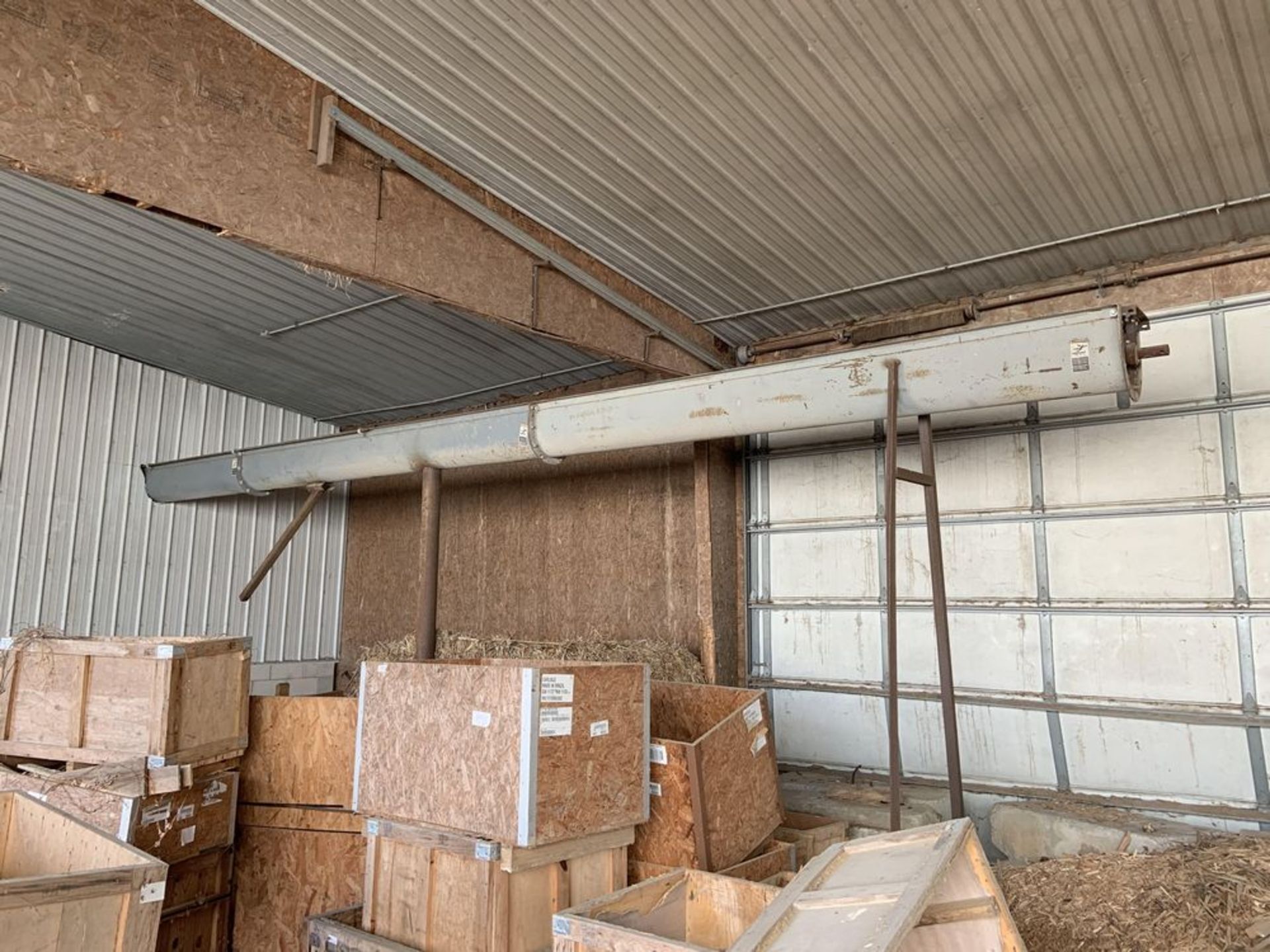 Located: Vincennes, IN -- Screw conveyor with stand, loading fee $50 ***Note from Auctioneer: