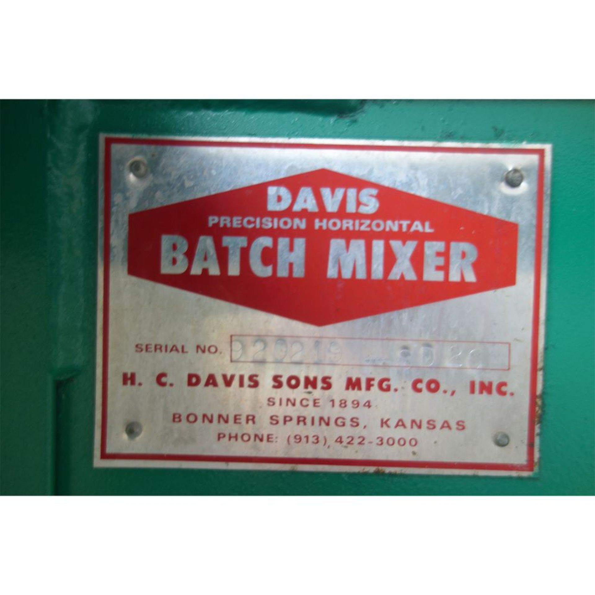 Located: Tyler, TX -- Davis Horizontal Ribbon Blender Super Duty Batch Mixer Model SD20, 90 Cubic Ft - Image 5 of 7