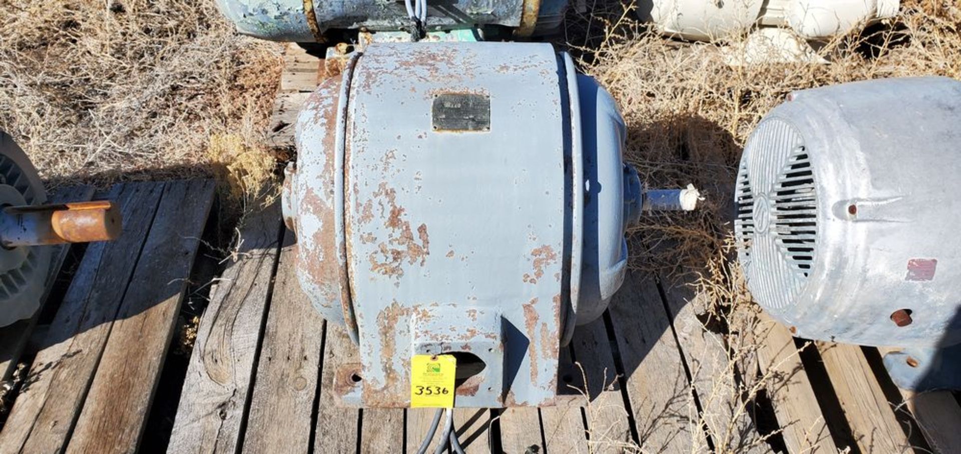Located in Canon City, CO -- General Electric Motor 100hp 440v 3600rpm loading fee $100 ***Note from